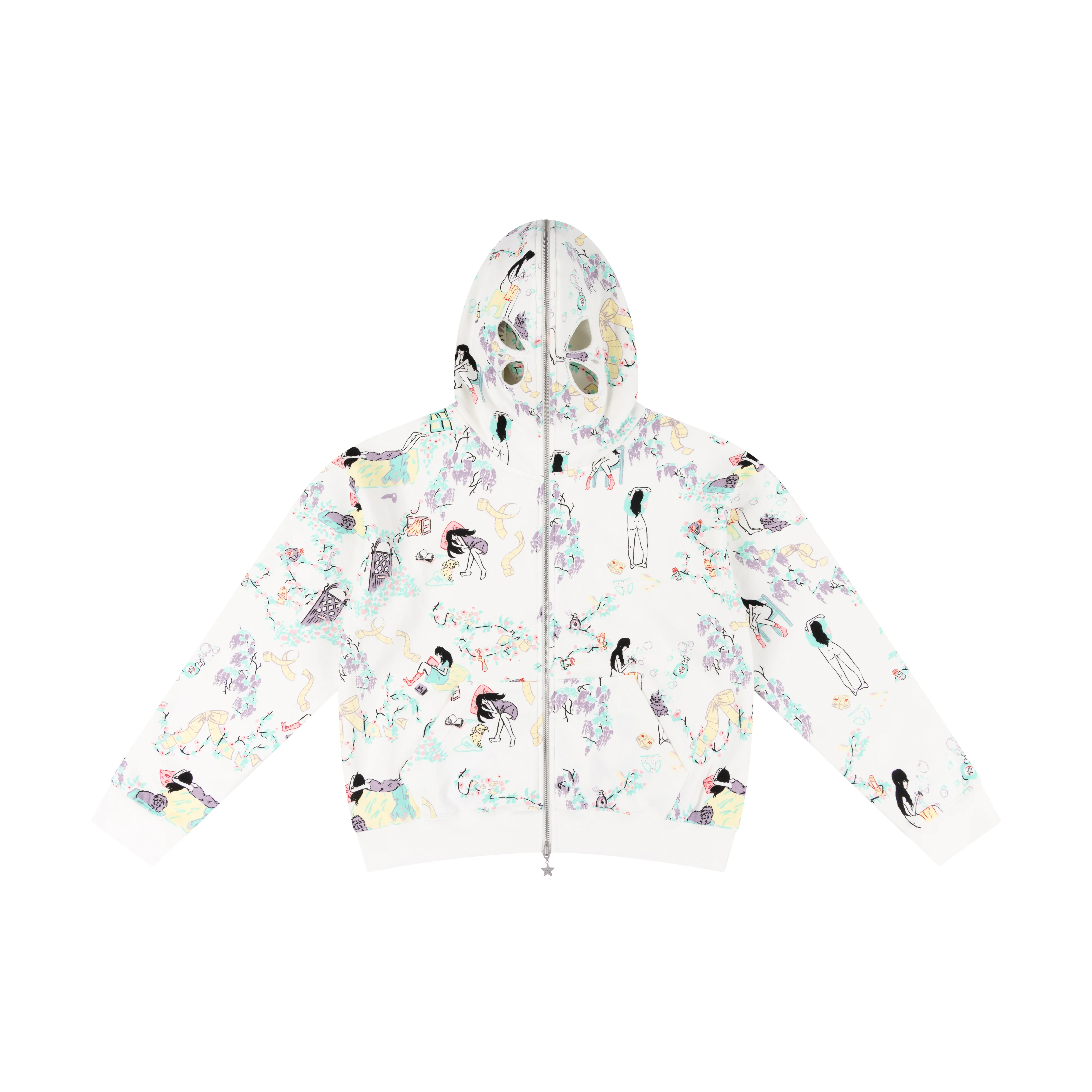 WHITE  DAY IN THE LIFE BUTTERFLY HOODIE