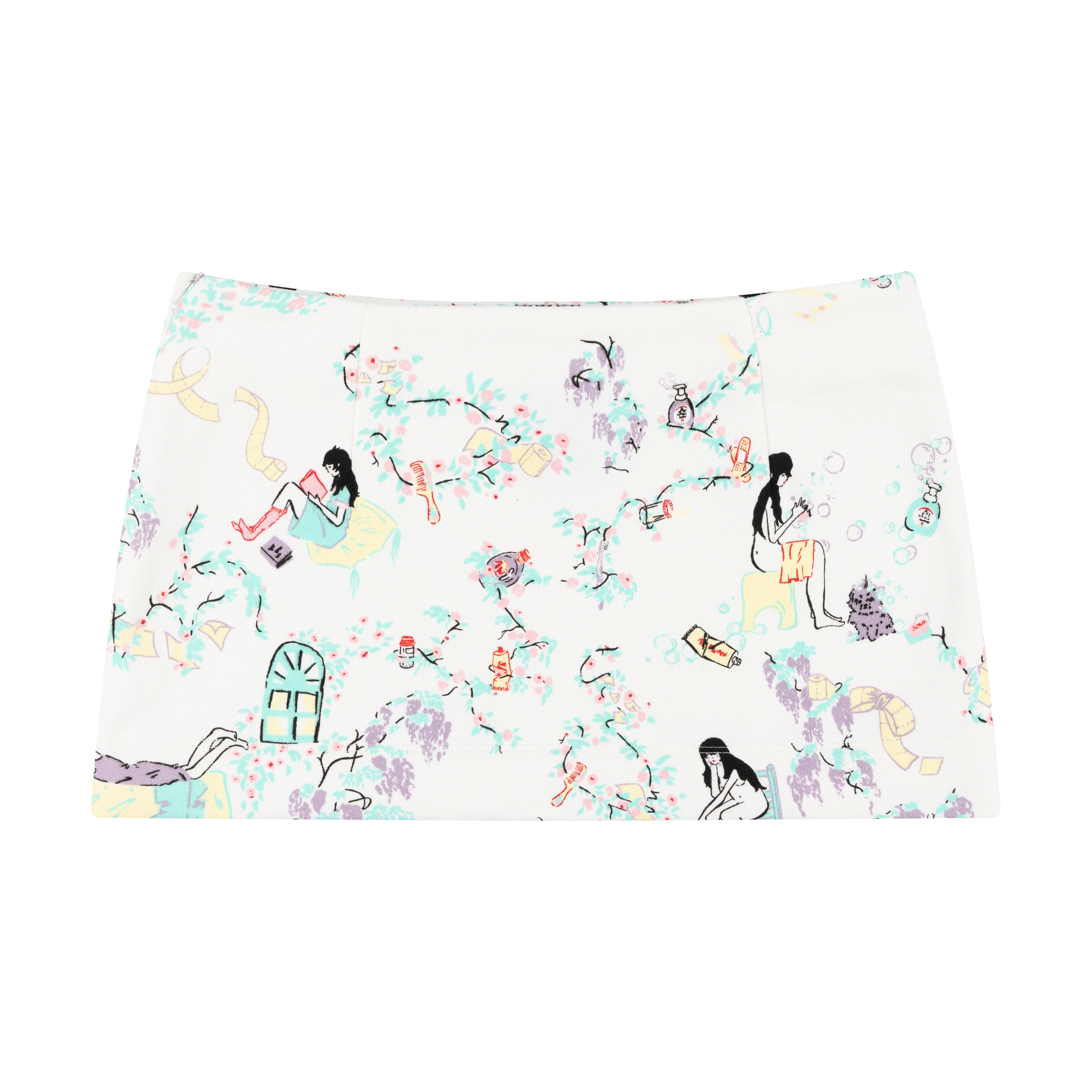 WHITE  DAY IN THE LIFE MINI SKIRT - Image 3