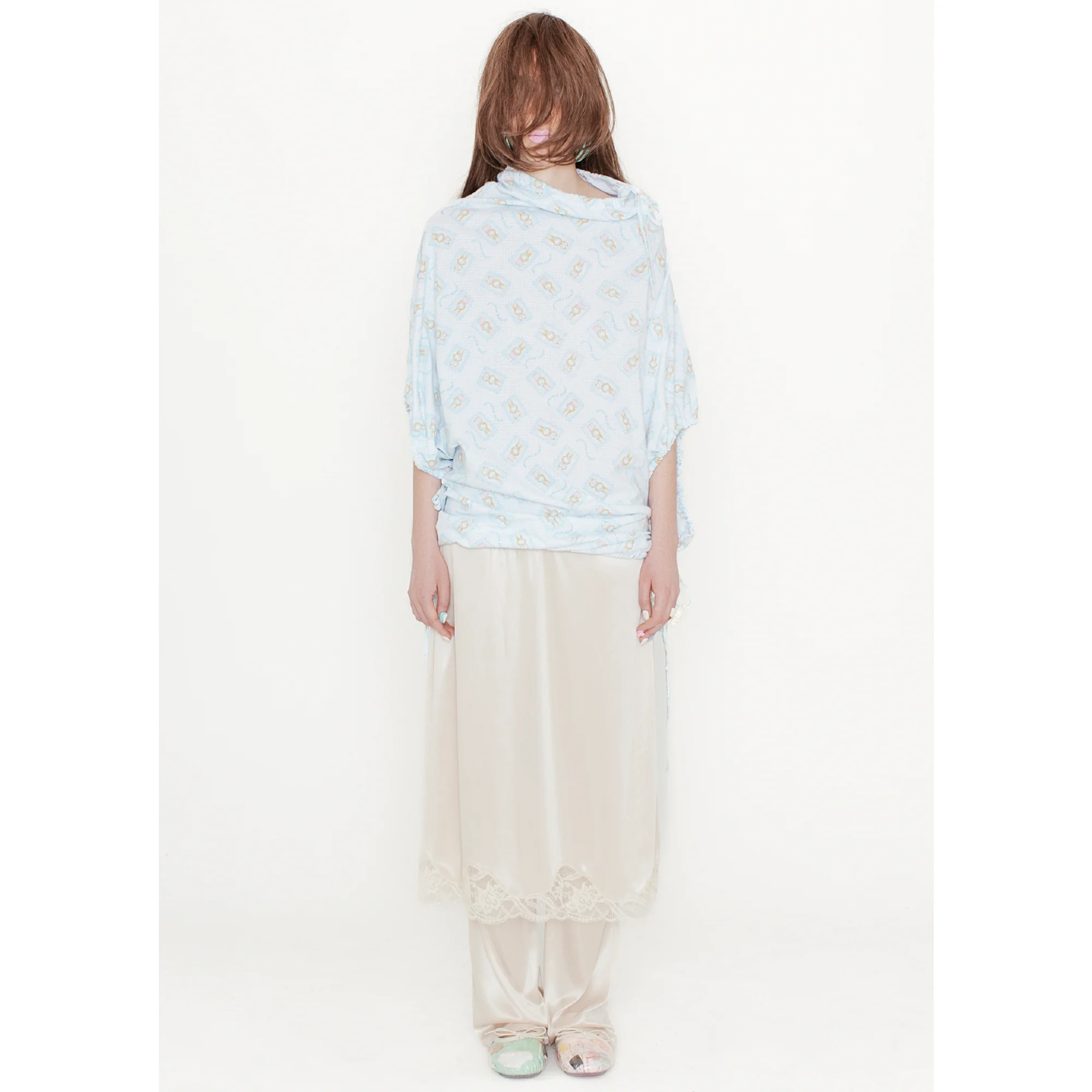 BEIGE LINGERIE TROUSERS - Image 2