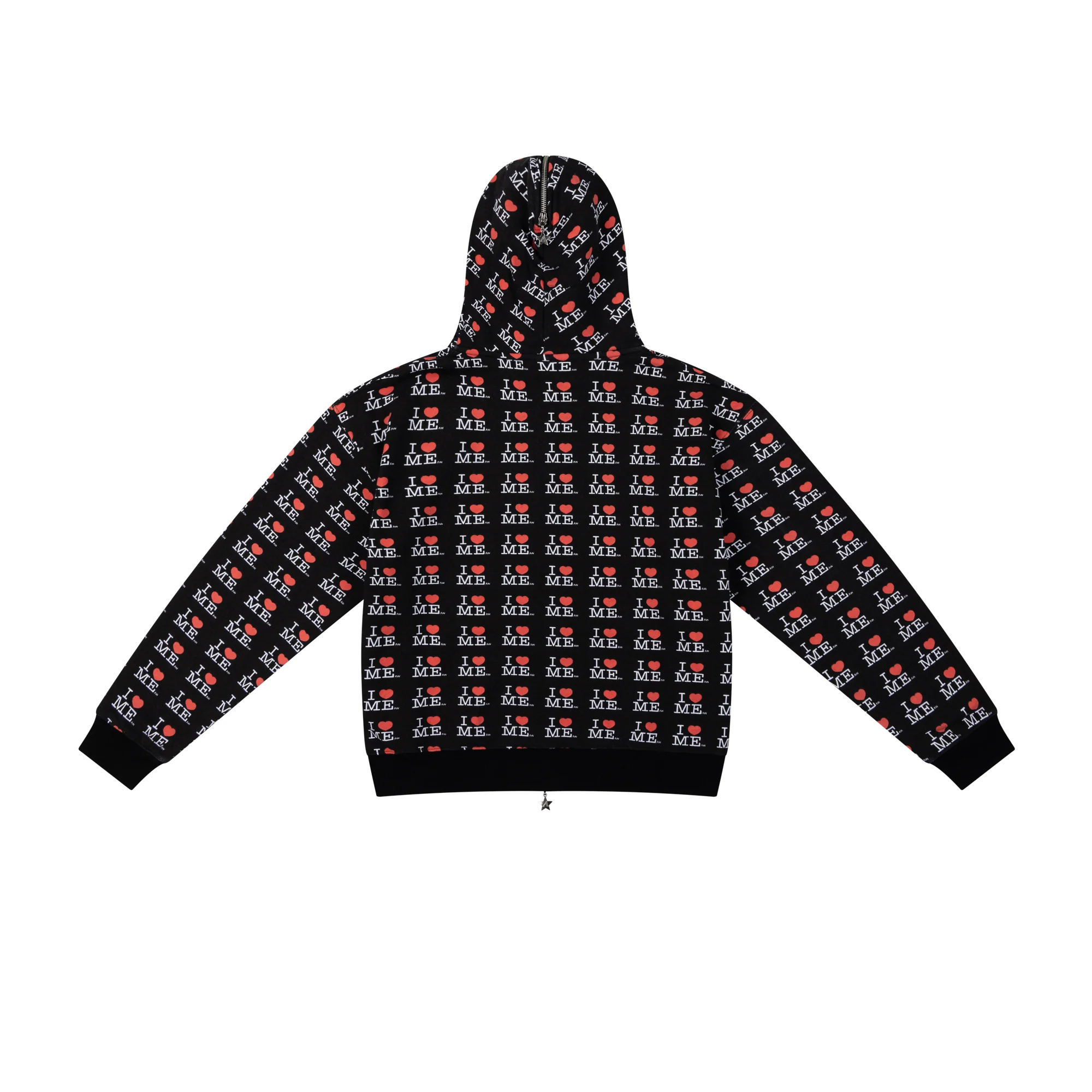 BLACK I HEART ME BUTTERFLY HOODIE - Image 2