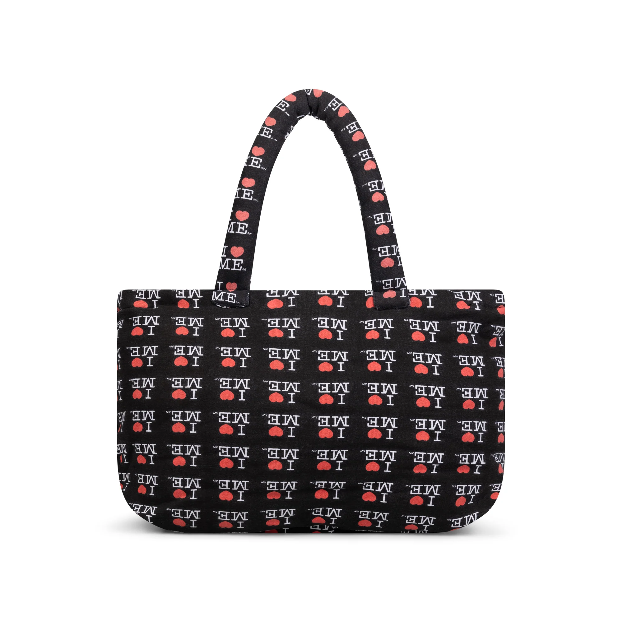 BLACK I HEART ME PILLOW BAG