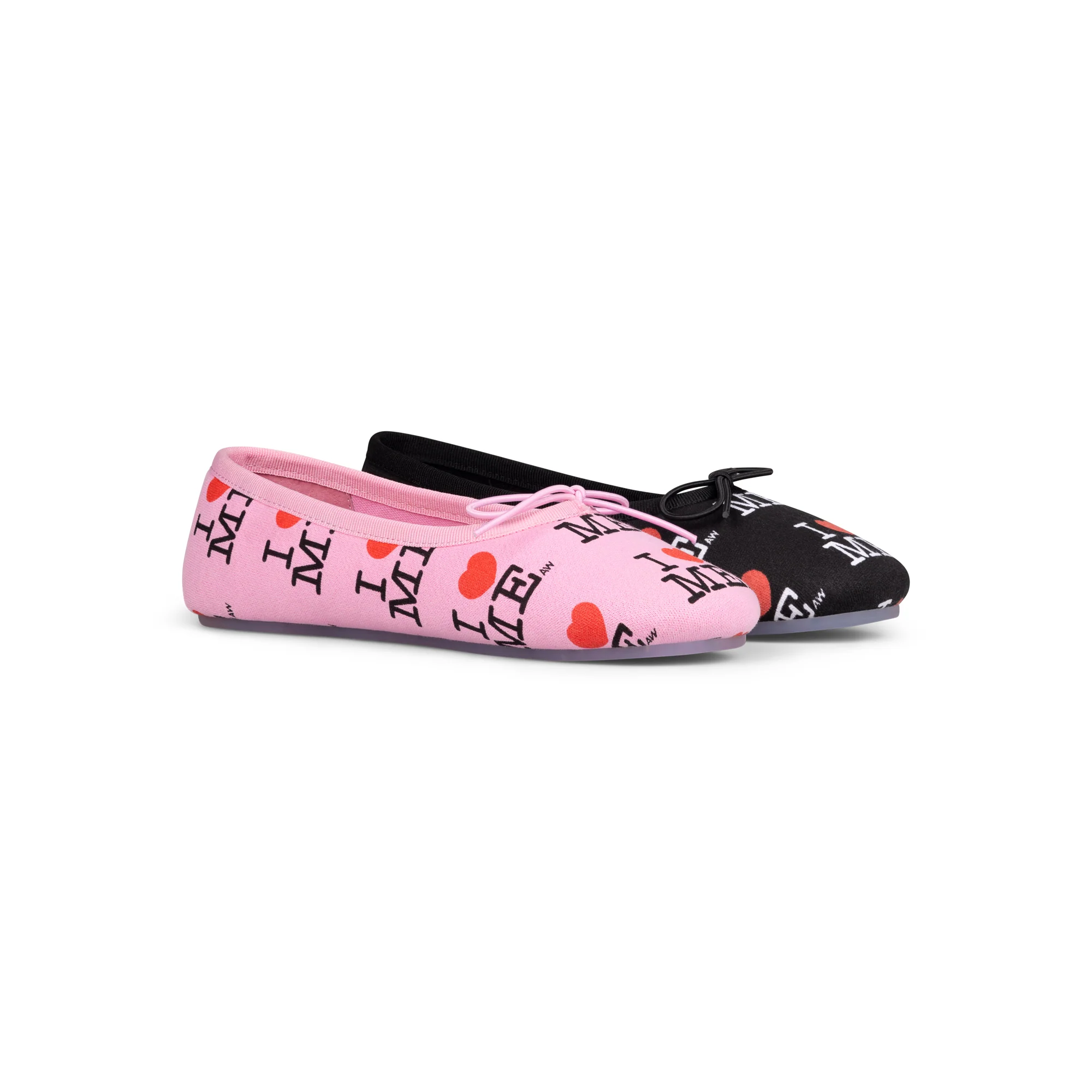 BLACK & PINK I HEART ME MELODY FLATS - Image 2
