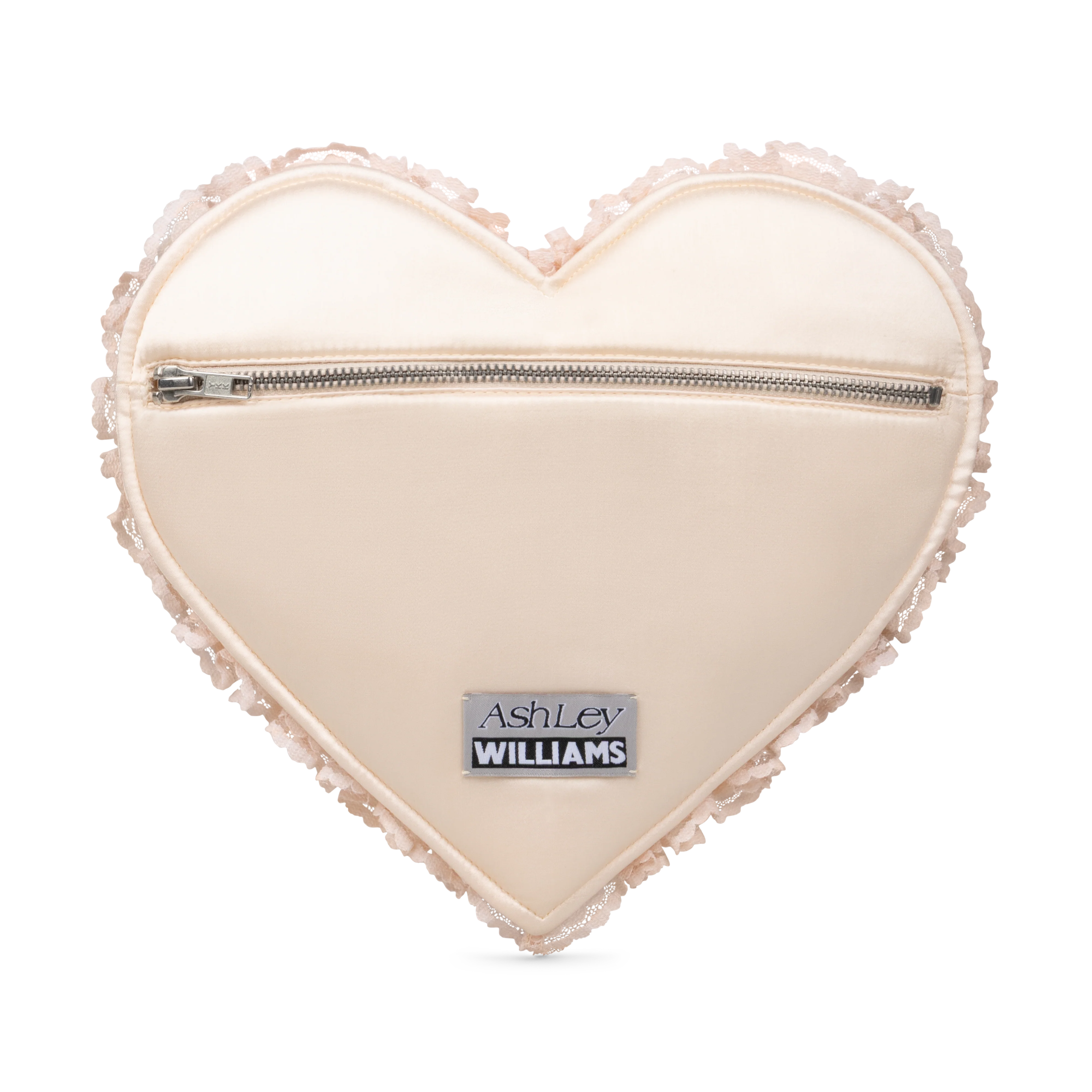 BOW HEART CLUTCH BAG - BEIGE - Image 3