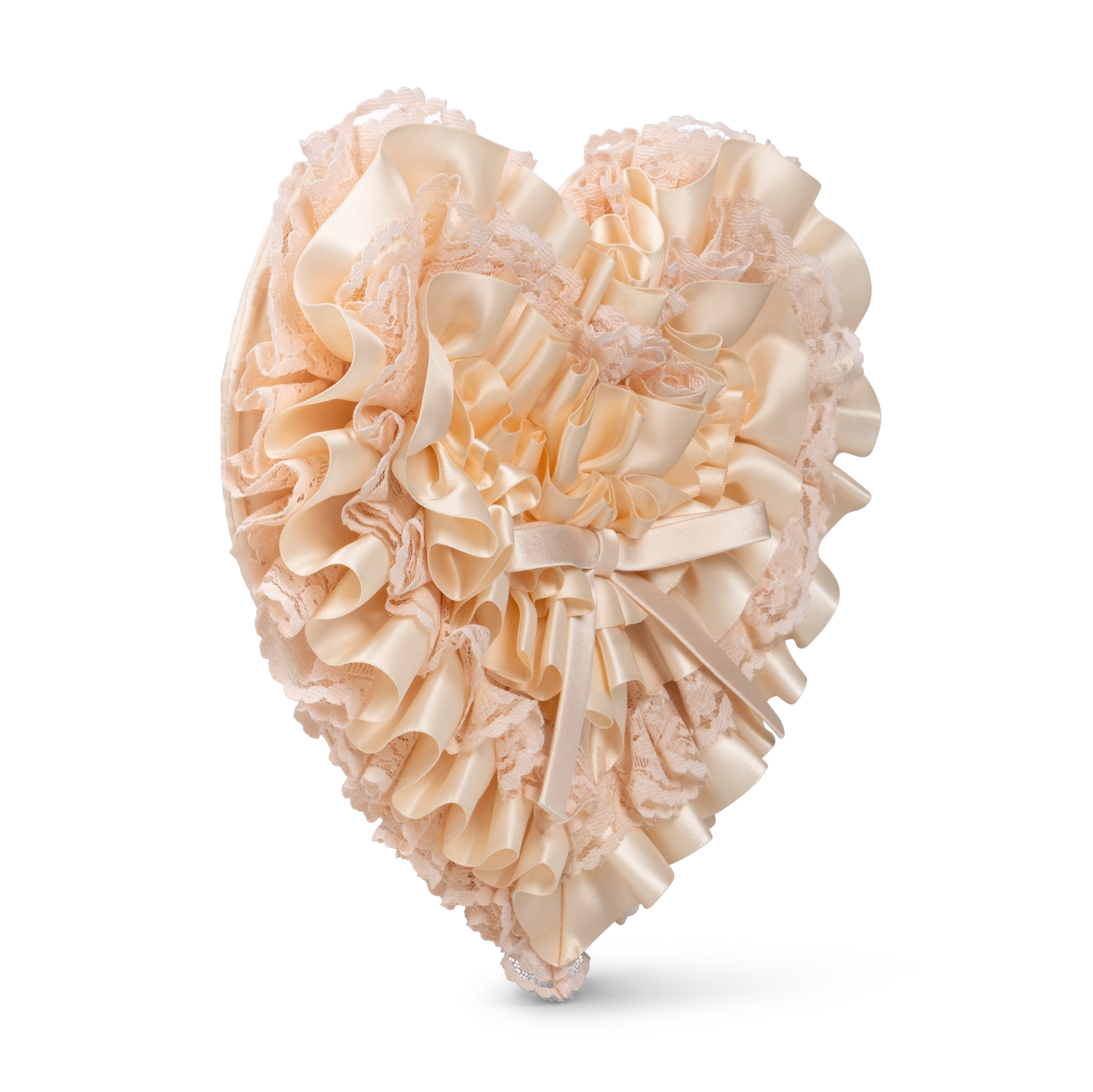 BOW HEART CLUTCH BAG - BEIGE - Image 4