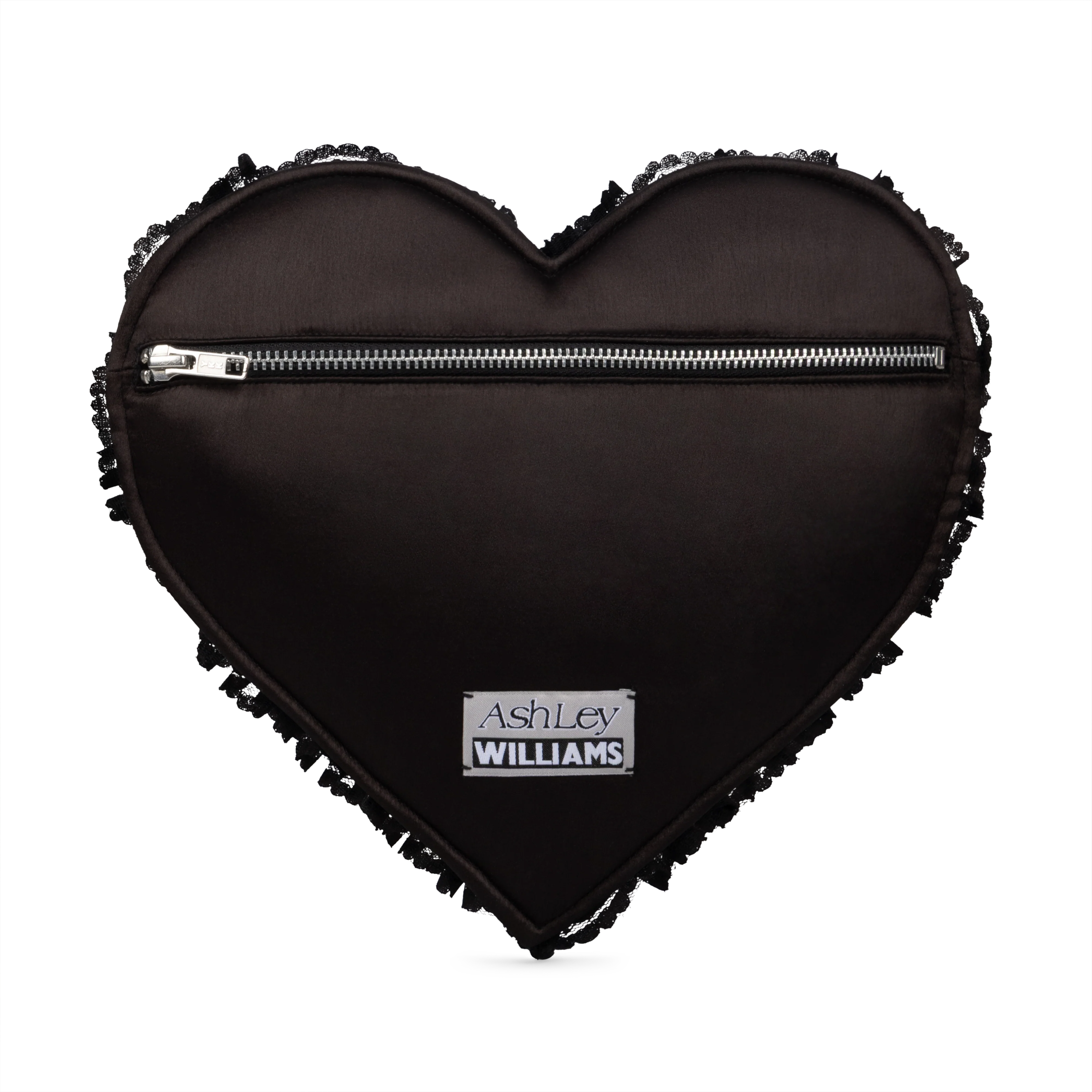 BOW HEART CLUTCH BAG -  BLACK - Image 3