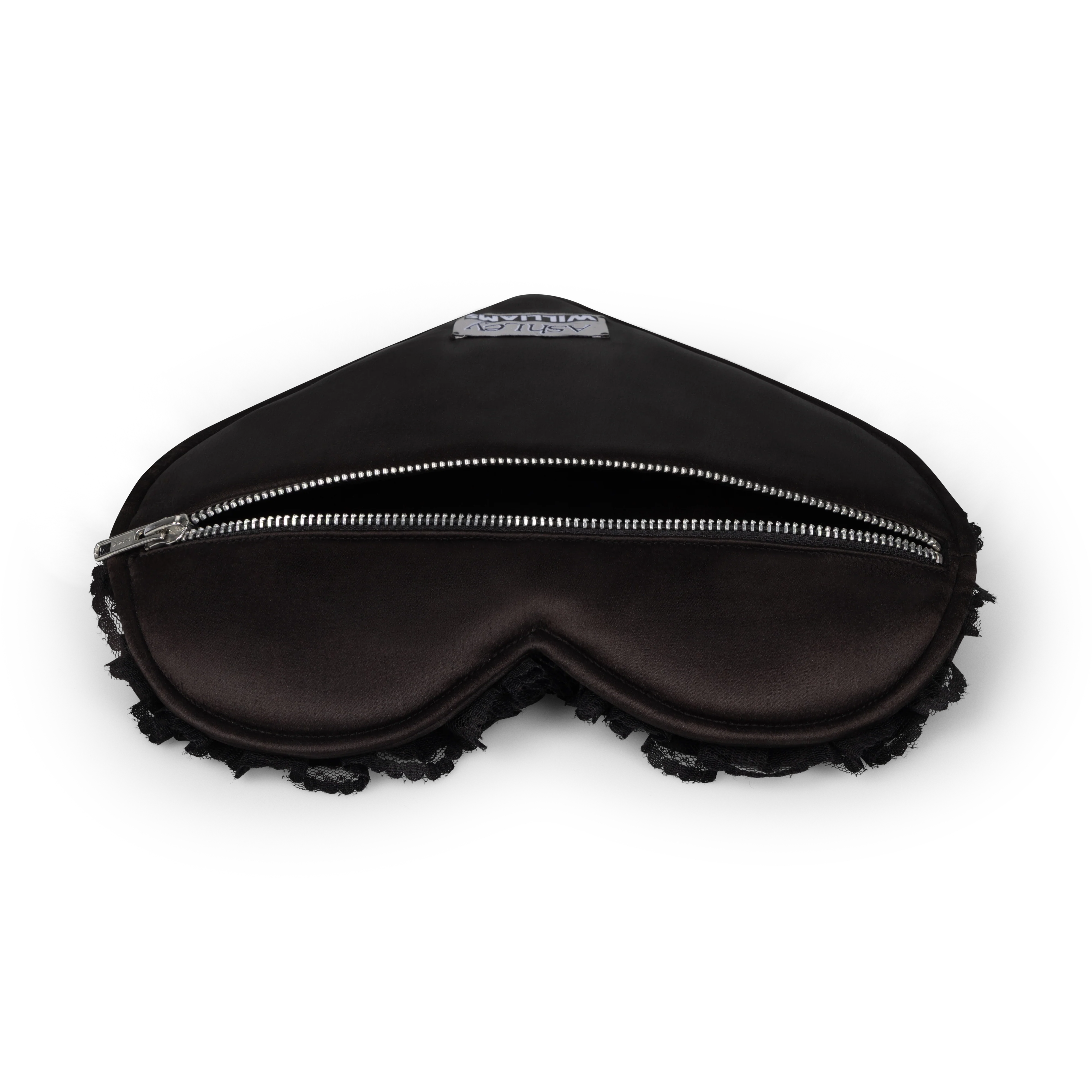 BOW HEART CLUTCH BAG -  BLACK - Image 5
