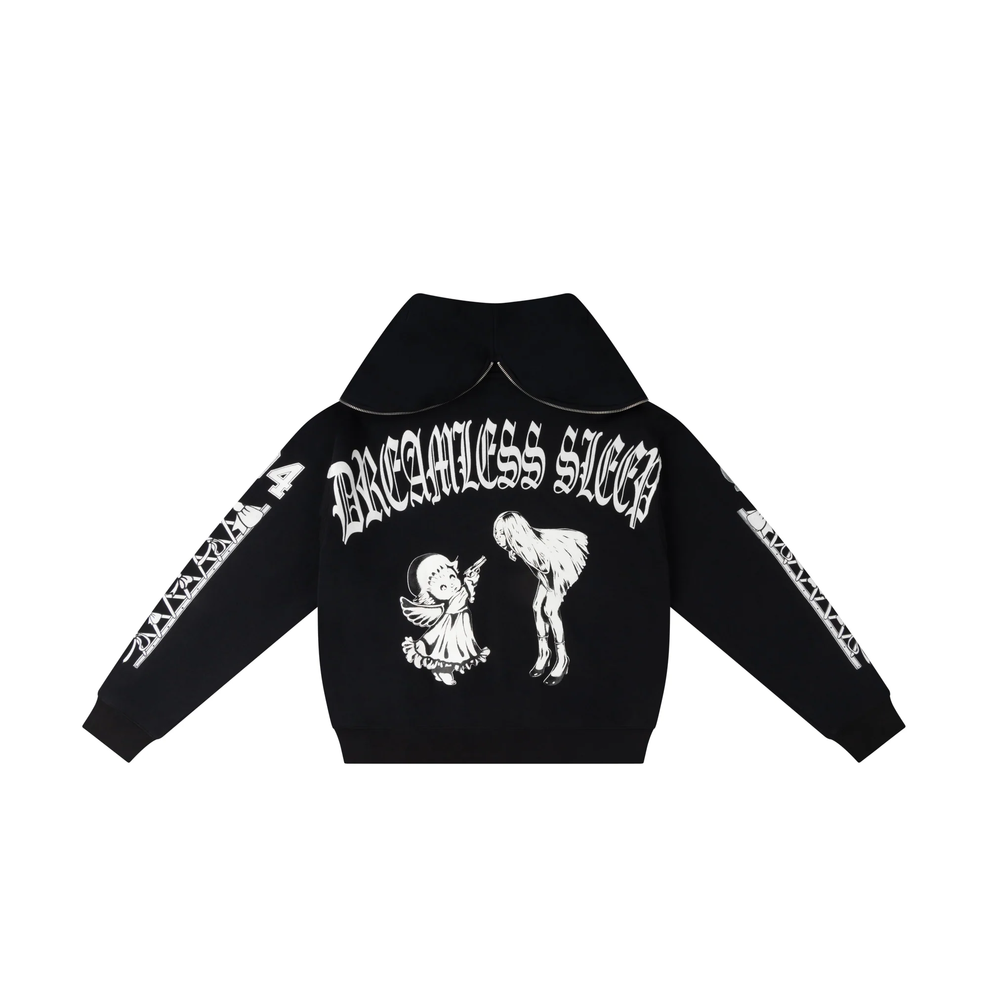 DREAMLESS BUTTERFLY HOODIE - BLACK & WHITE - Image 2
