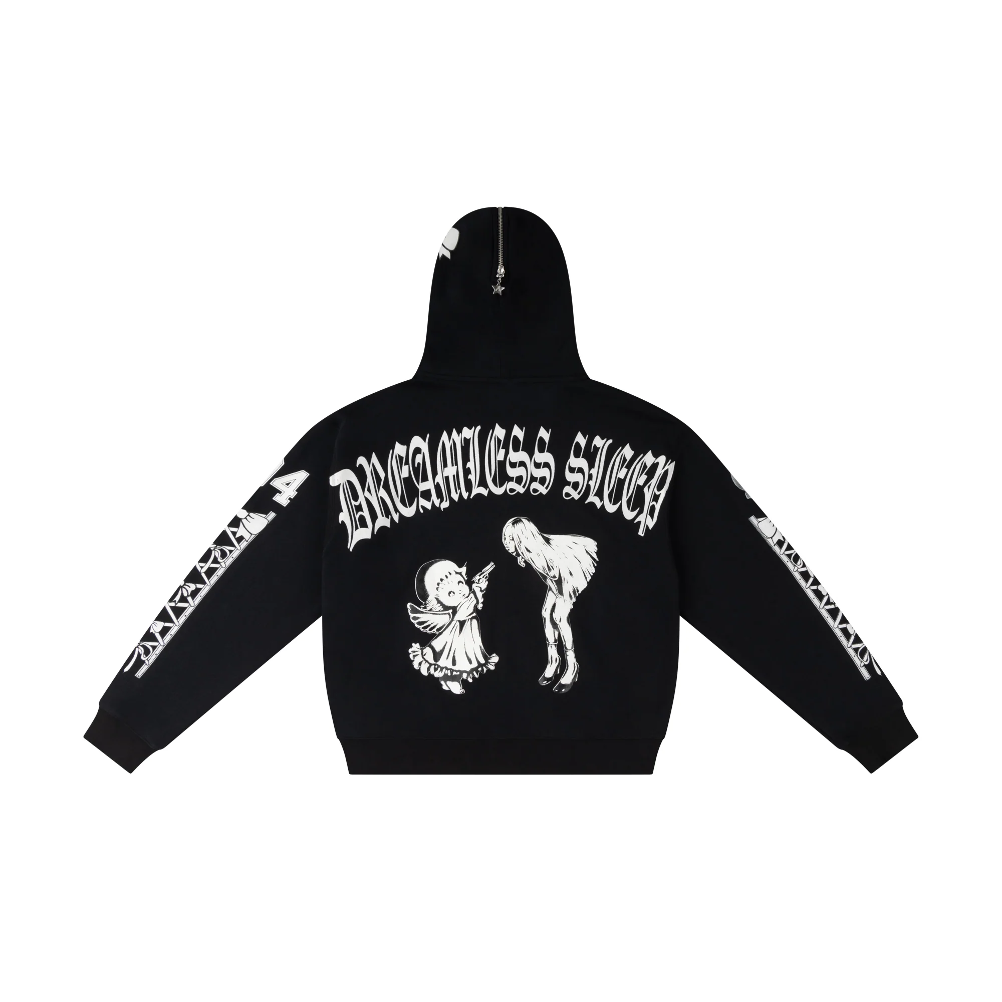 DREAMLESS BUTTERFLY HOODIE - BLACK & WHITE - Image 4