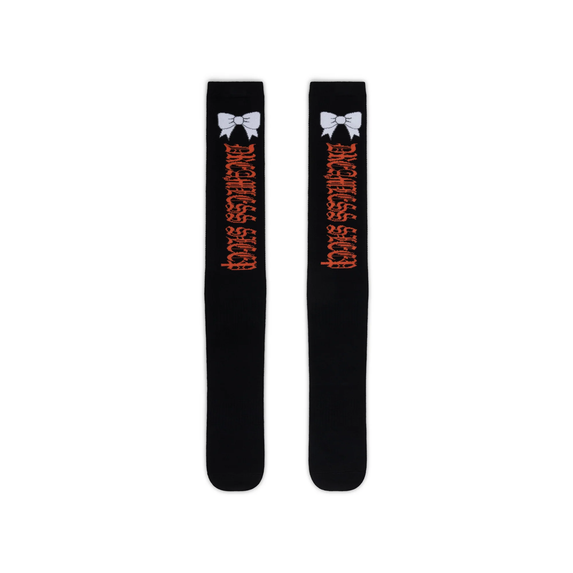 BLACK DREAMLESS SLEEP BOW KNEE SOCKS - Image 2