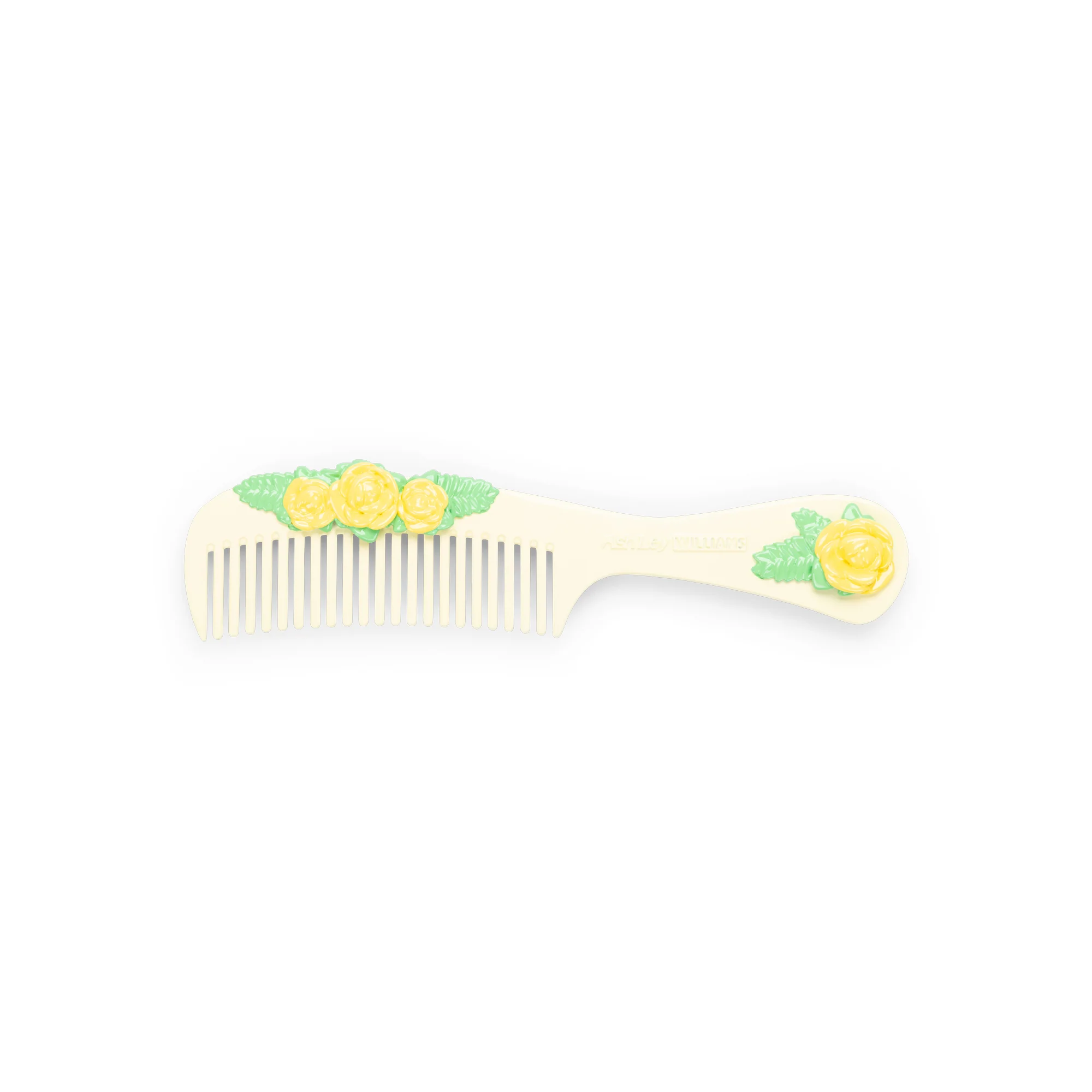 YELLOW FLOWER COMB BROOCH