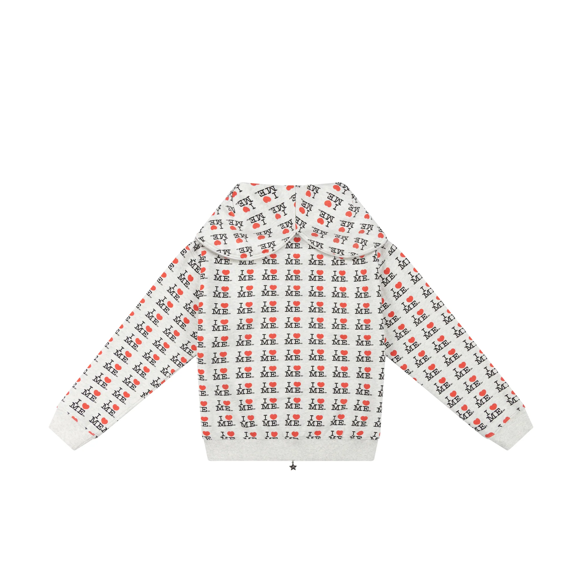 GREY I HEART ME BUTTERFLY HOODIE - Image 5