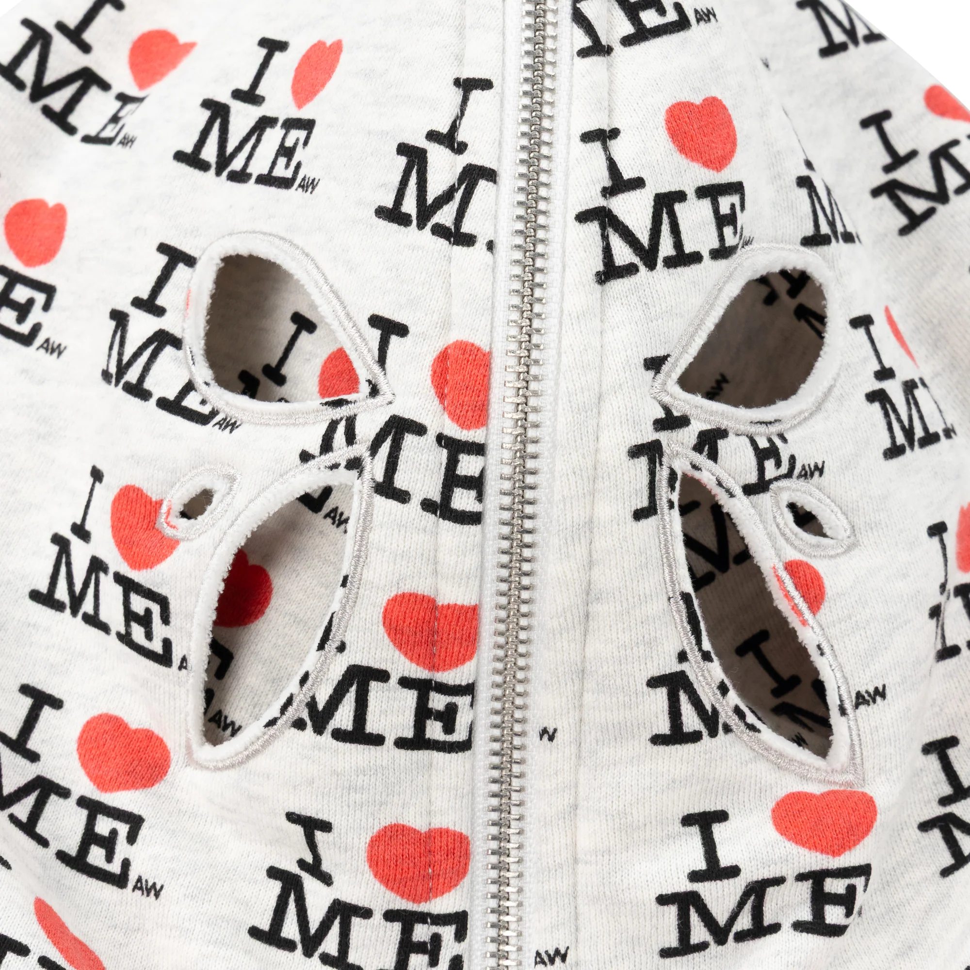 GREY I HEART ME BUTTERFLY HOODIE - Image 6