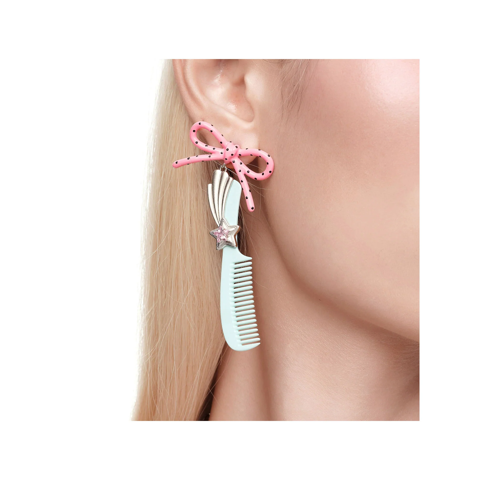 BLUE ASHLEY WILLIAMS X YVMIN HAIR COMB EARRINGS - Image 2