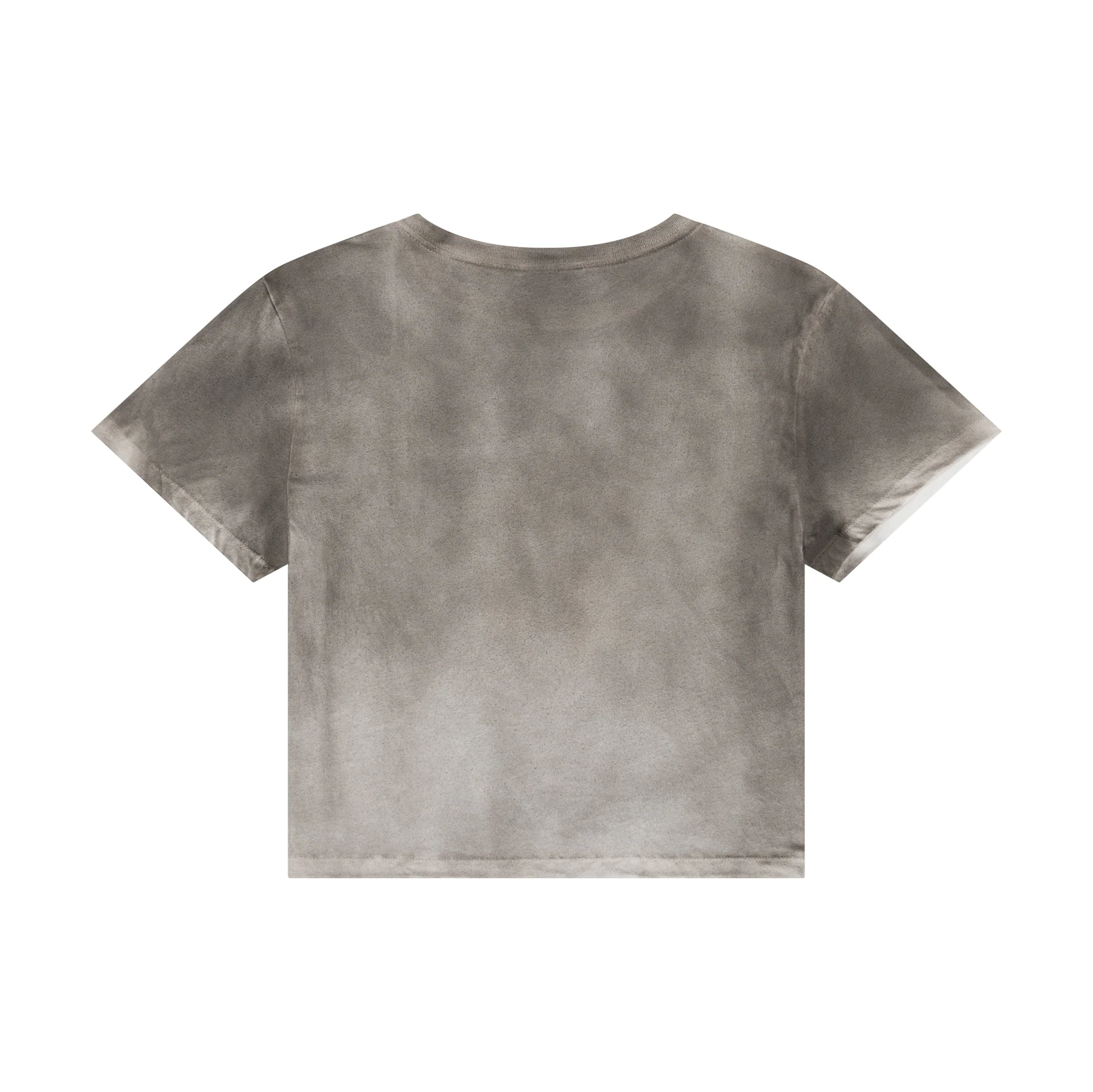 WASHED GREY HARMONY & PEACE CROPPED T-SHIRT - Image 2