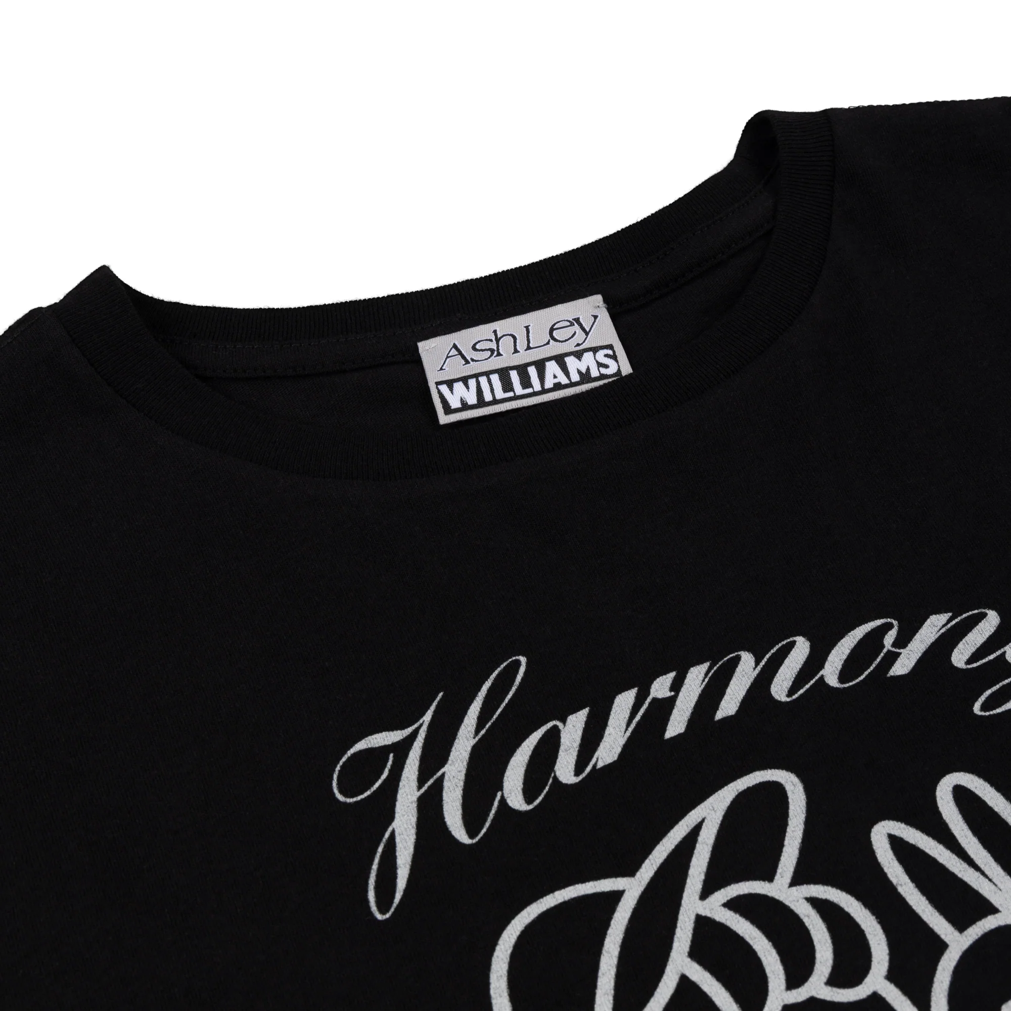 BLACK HARMONY & PEACE CROPPED T-SHIRT - Image 3