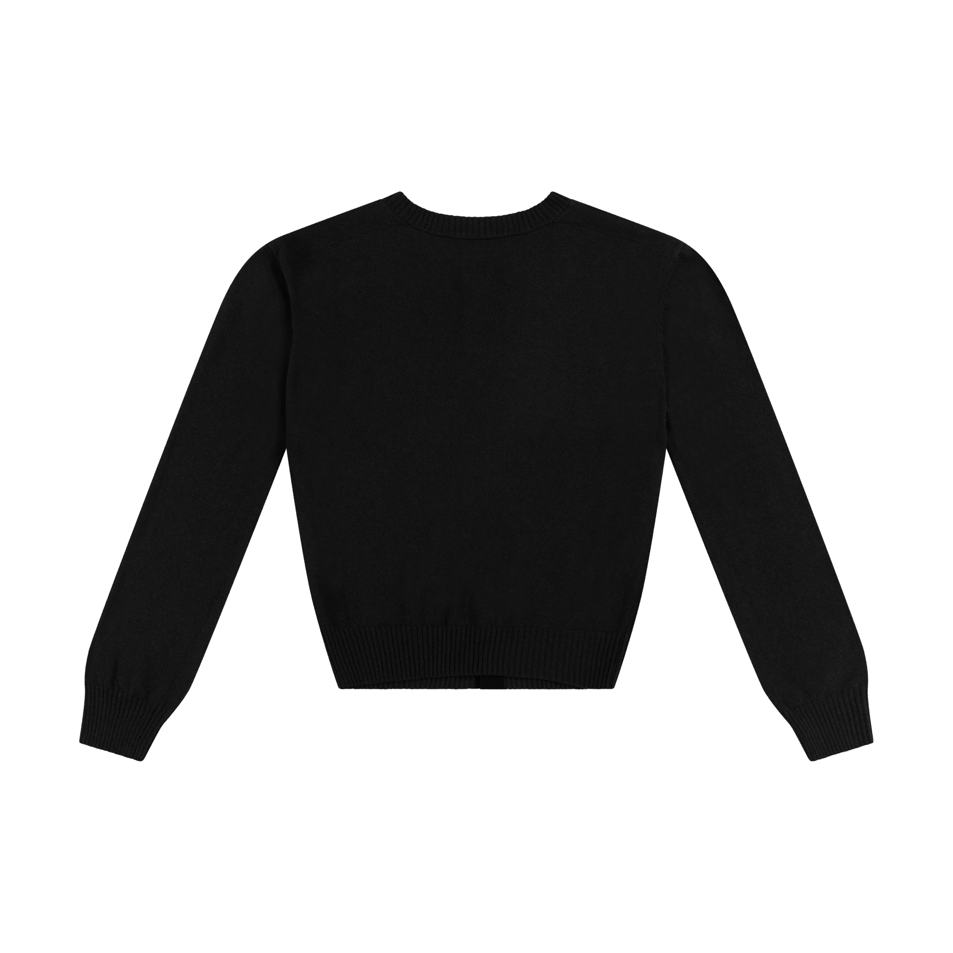 BLACK KNIT SKULL CARDIGAN - Image 4