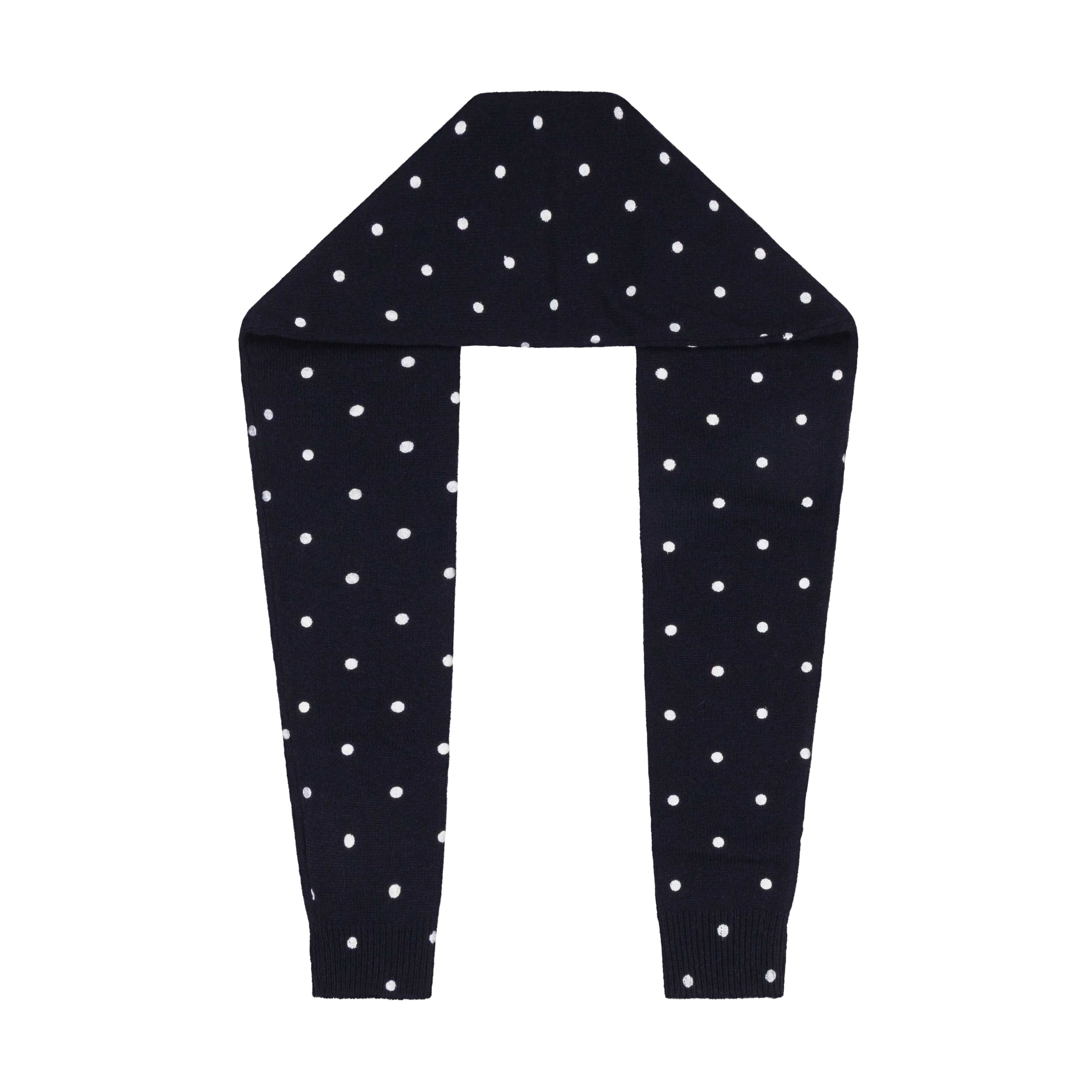 WHITE POLKA DOT KNITTED SCARF - Image 2