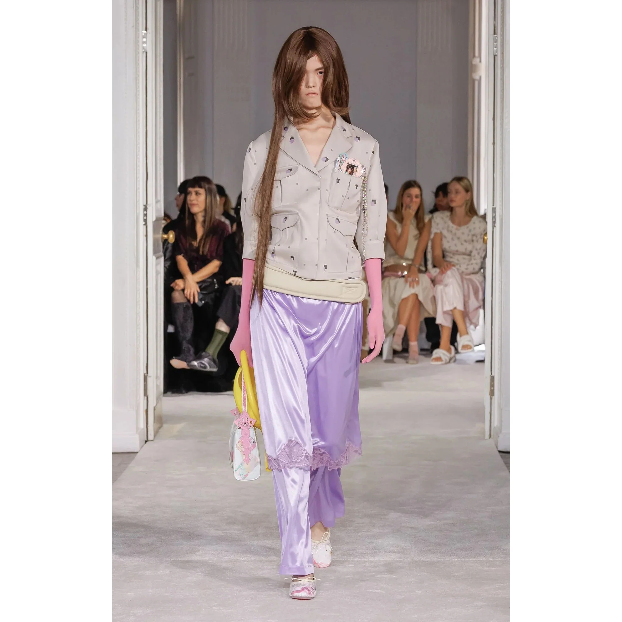 PURPLE LINGERIE TROUSERS - Image 2