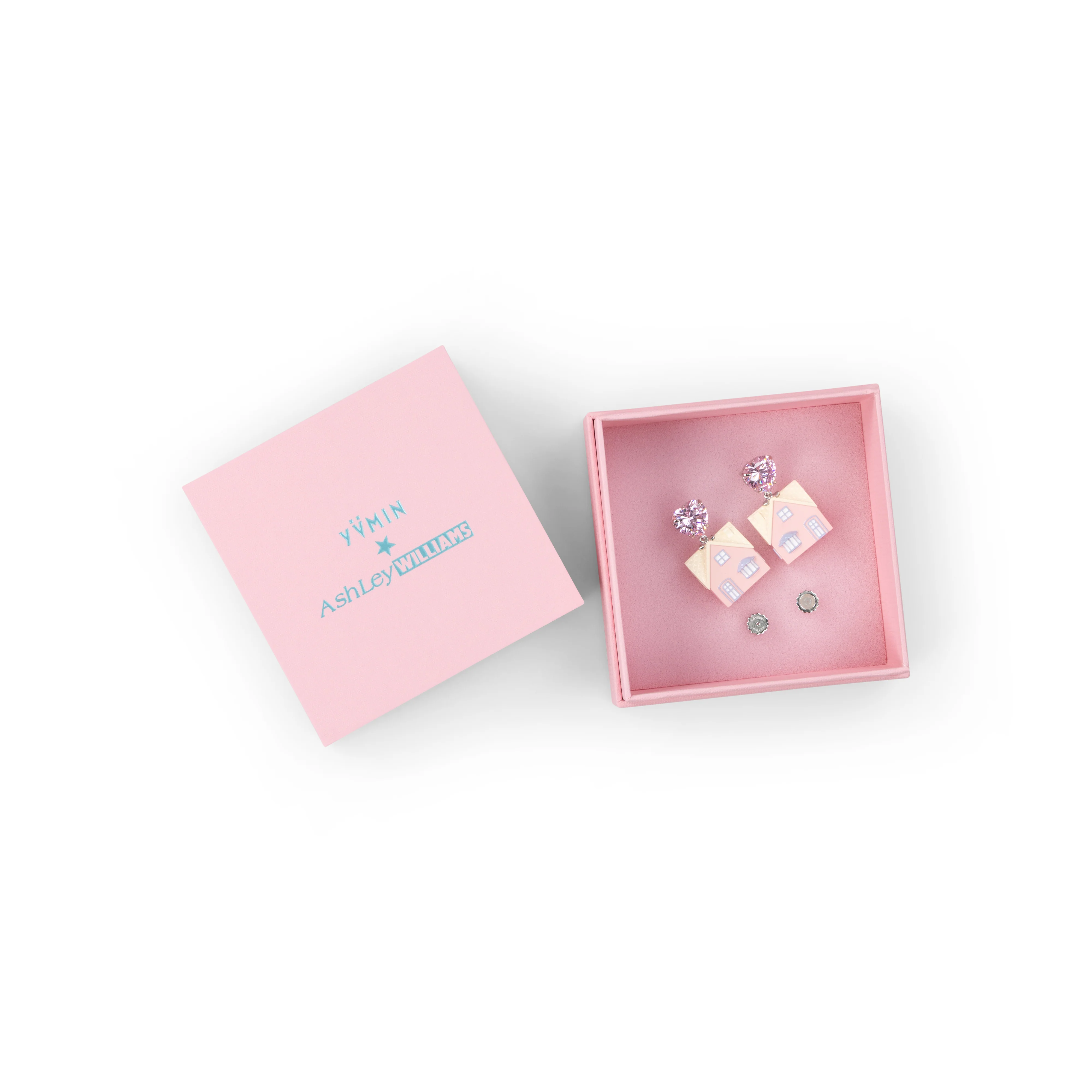 PINK ASHLEY WILLIAMS X YVMIN HOUSE EARRINGS - Image 3