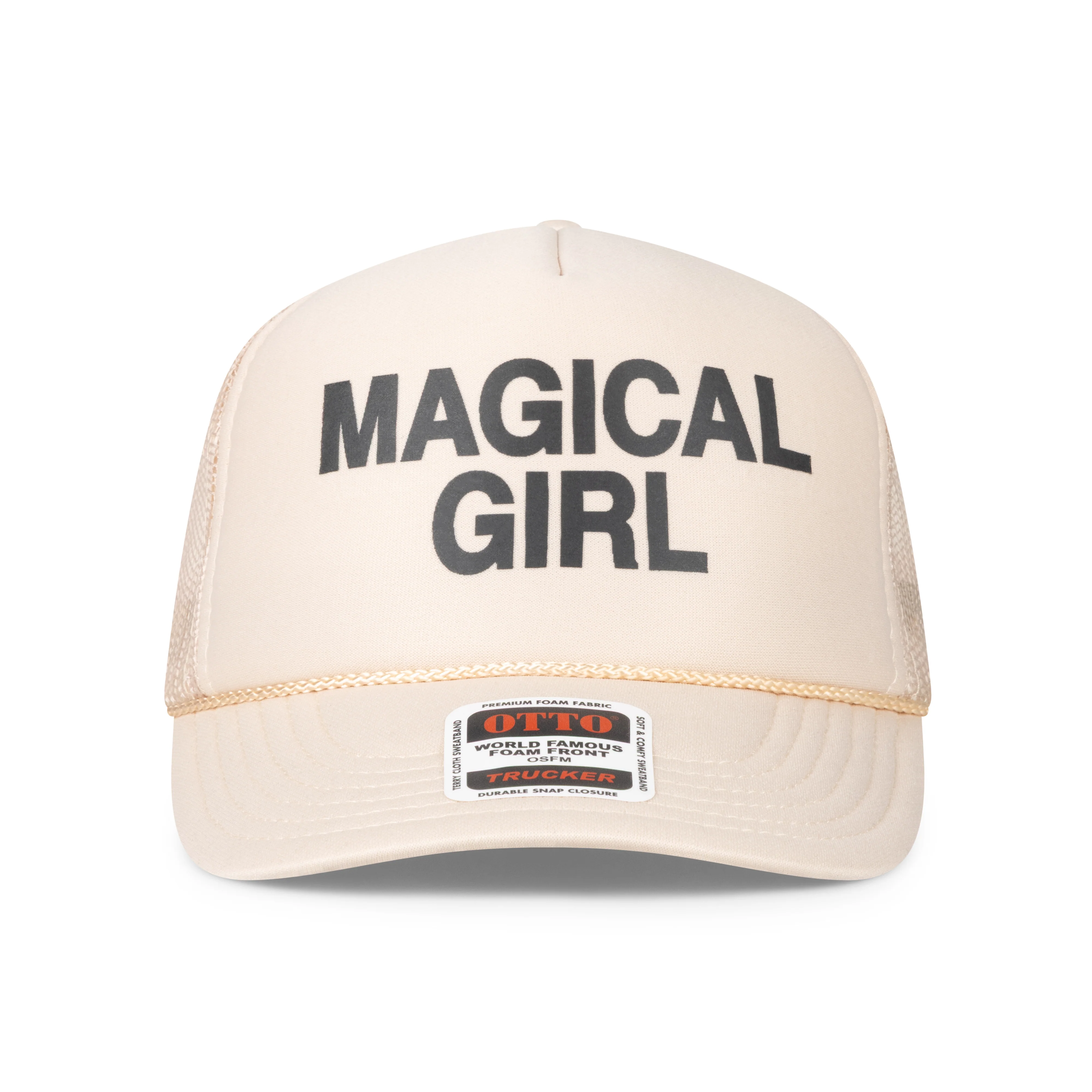BEIGE MAGICAL GIRL TRUCKER CAP