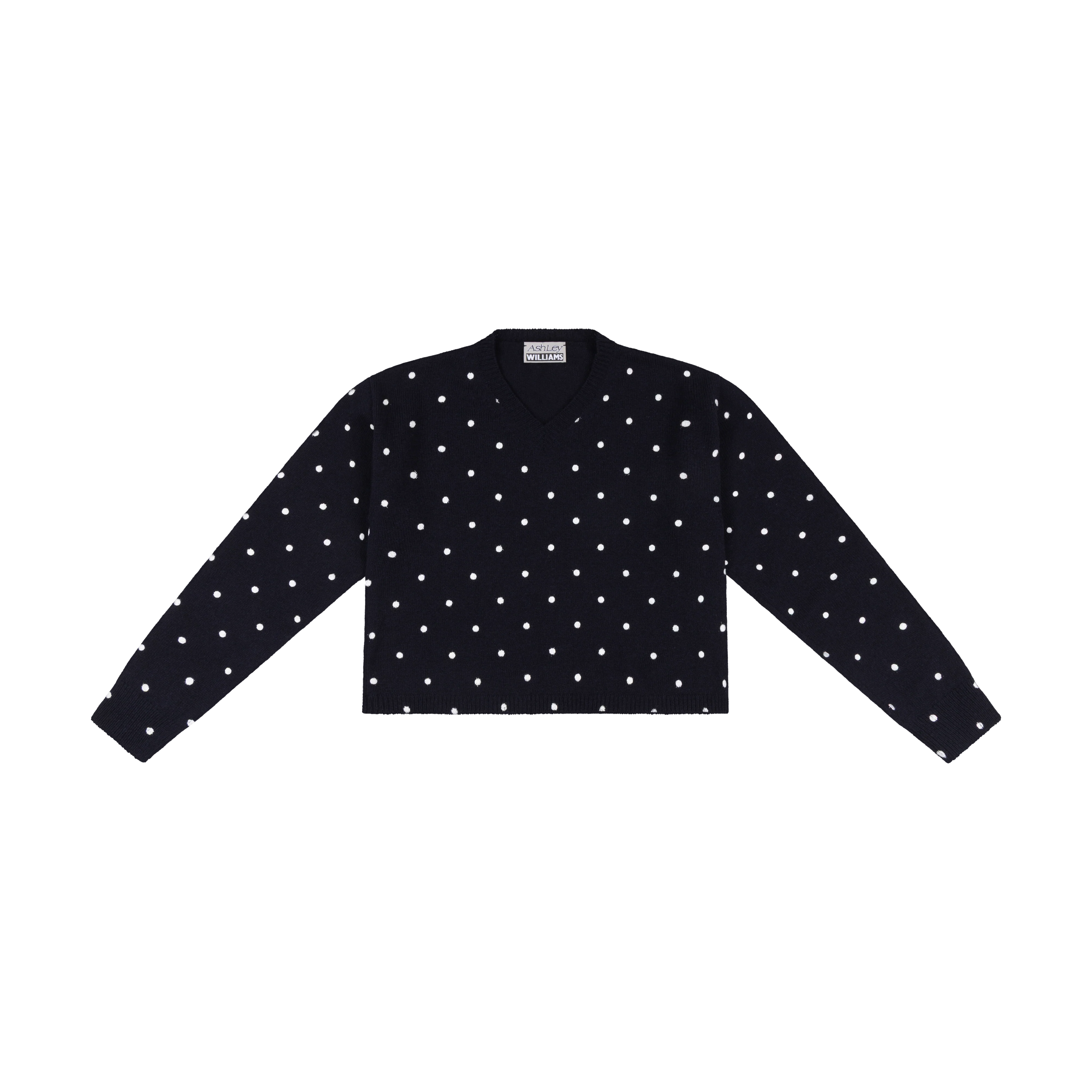 WHITE POLKA DOT MOLLY KNIT JUMPER