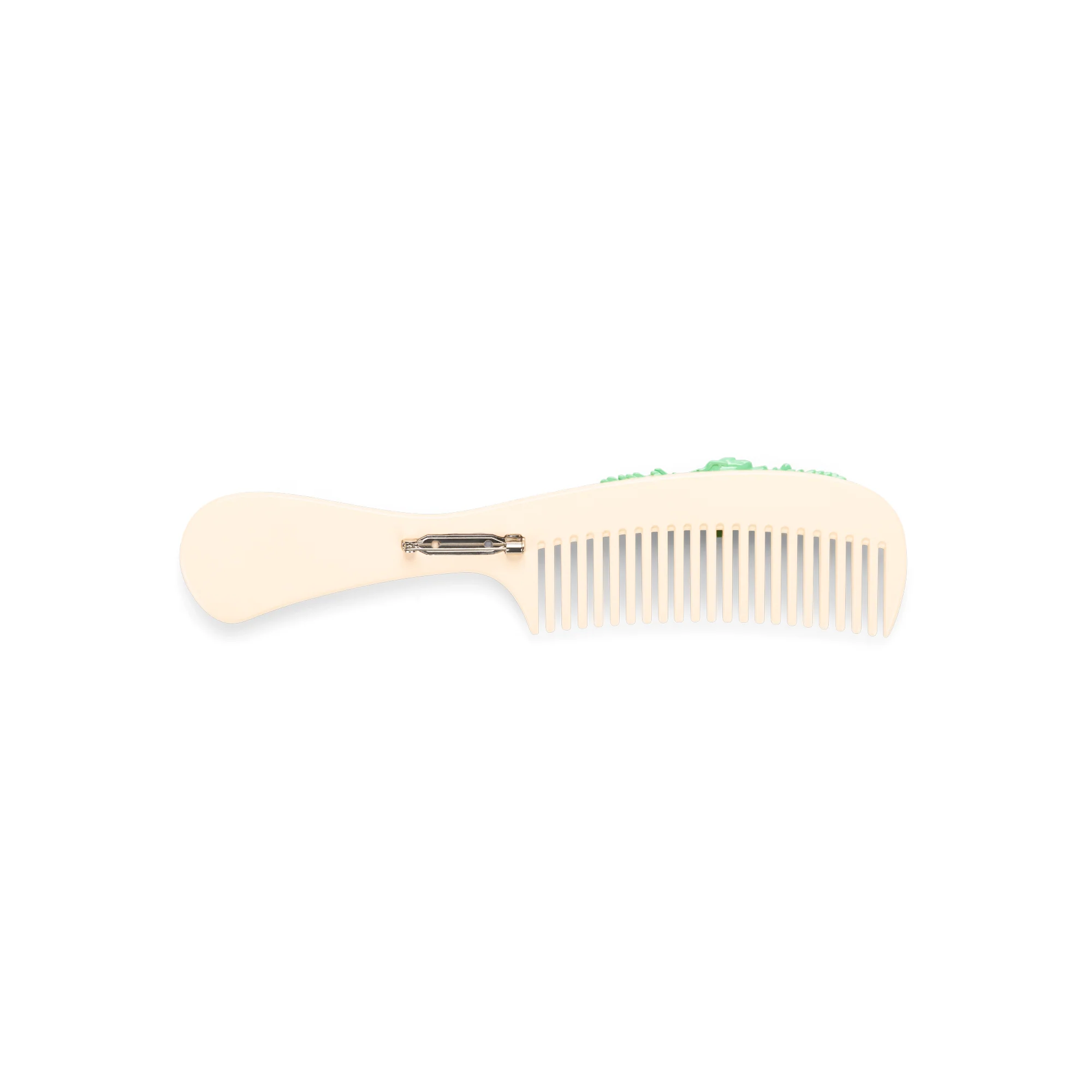 PEACH FLOWER COMB BROOCH - Image 2