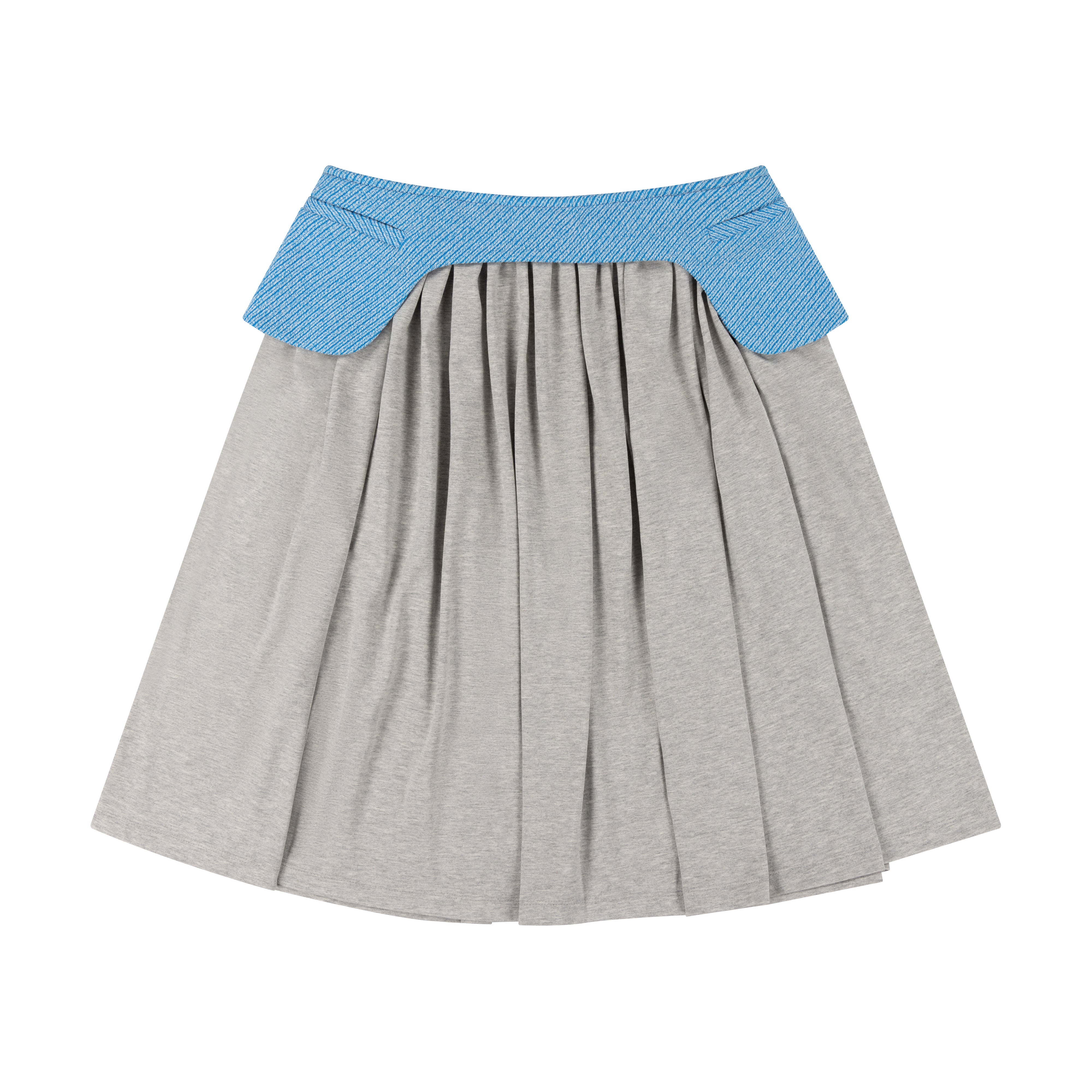 GREY PILLBOX SKIRT