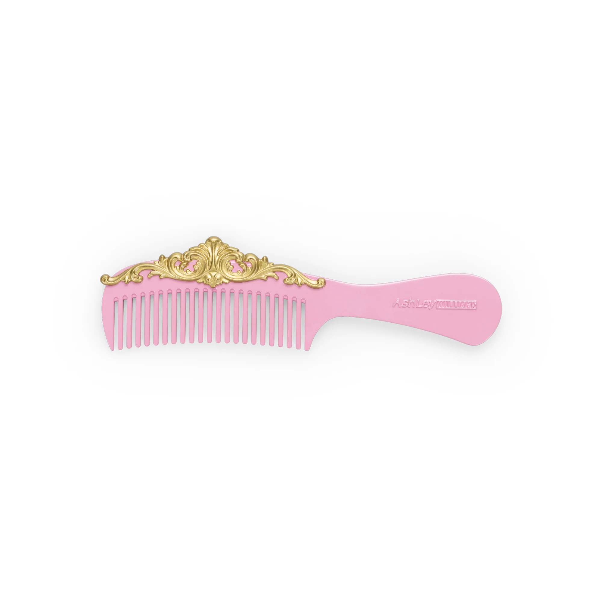 PINK FILIGREE COMB BROOCH