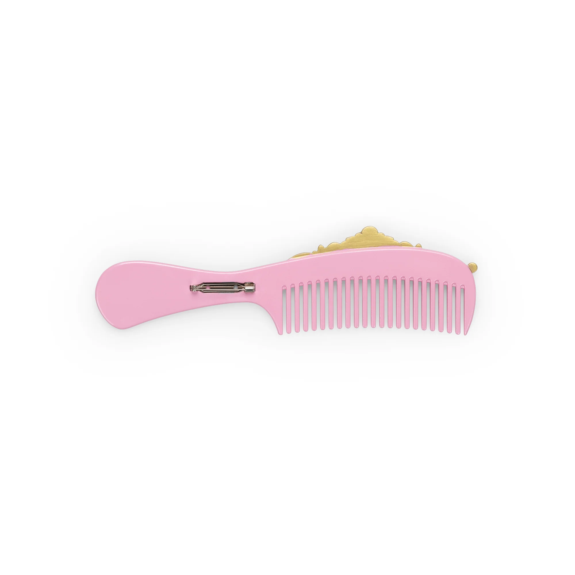 PINK FILIGREE COMB BROOCH - Image 2