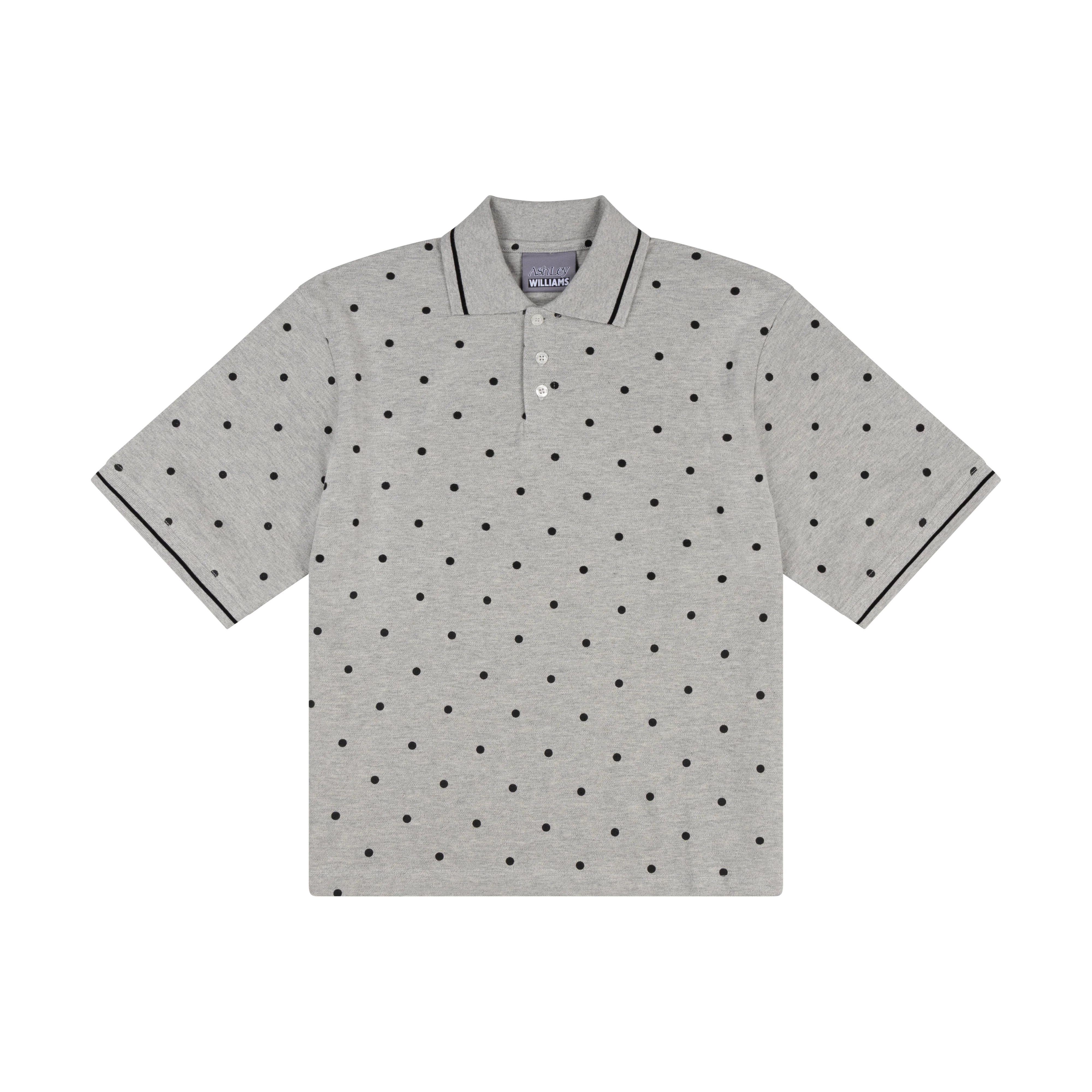GREY POLKA DOT SHIRT