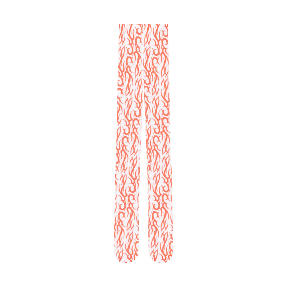 RED AND WHITE TATTOO TIGHTS - Image 2