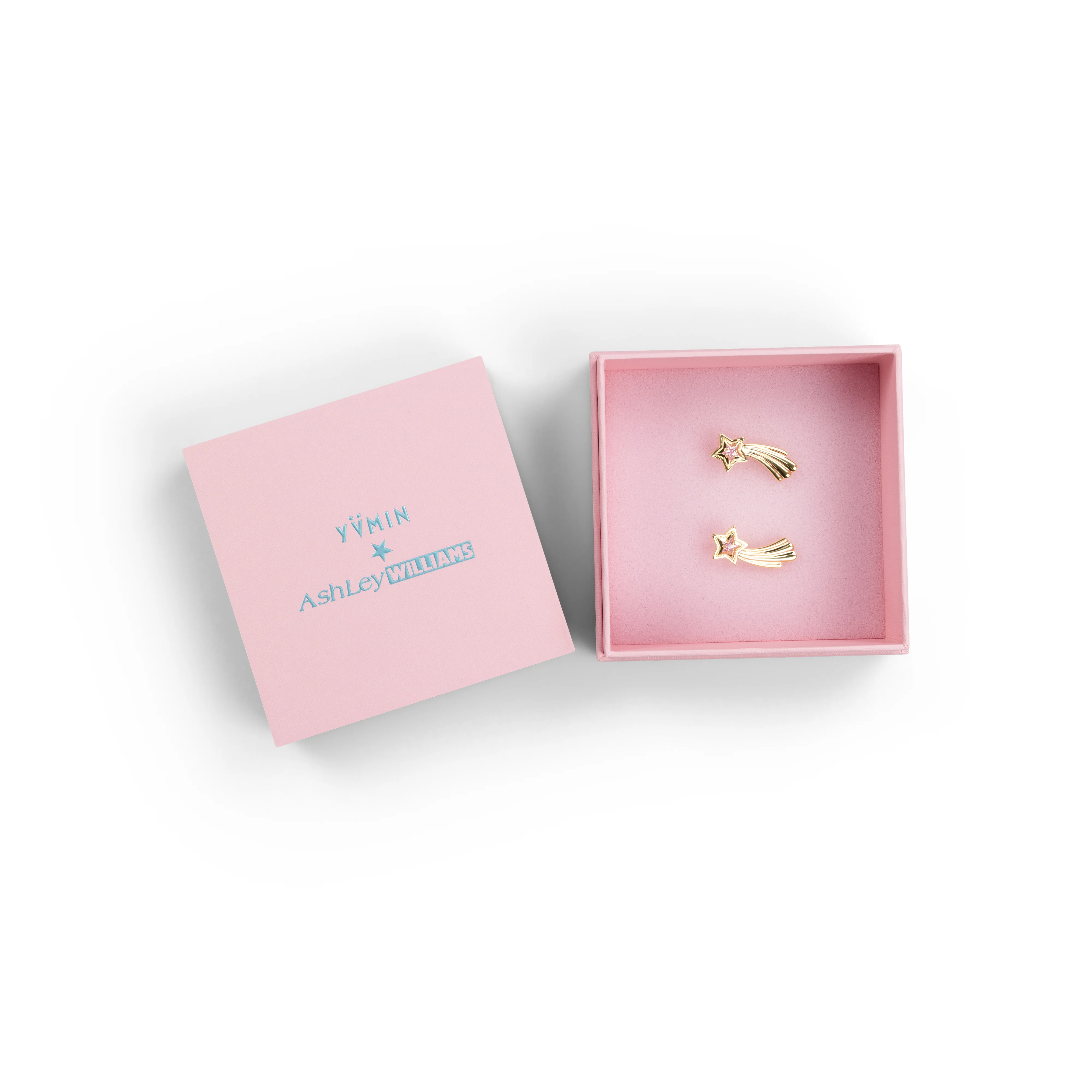 GOLD ASHLEY WILLIAMS X YVMIN  STAR STUD EARRINGS - Image 3