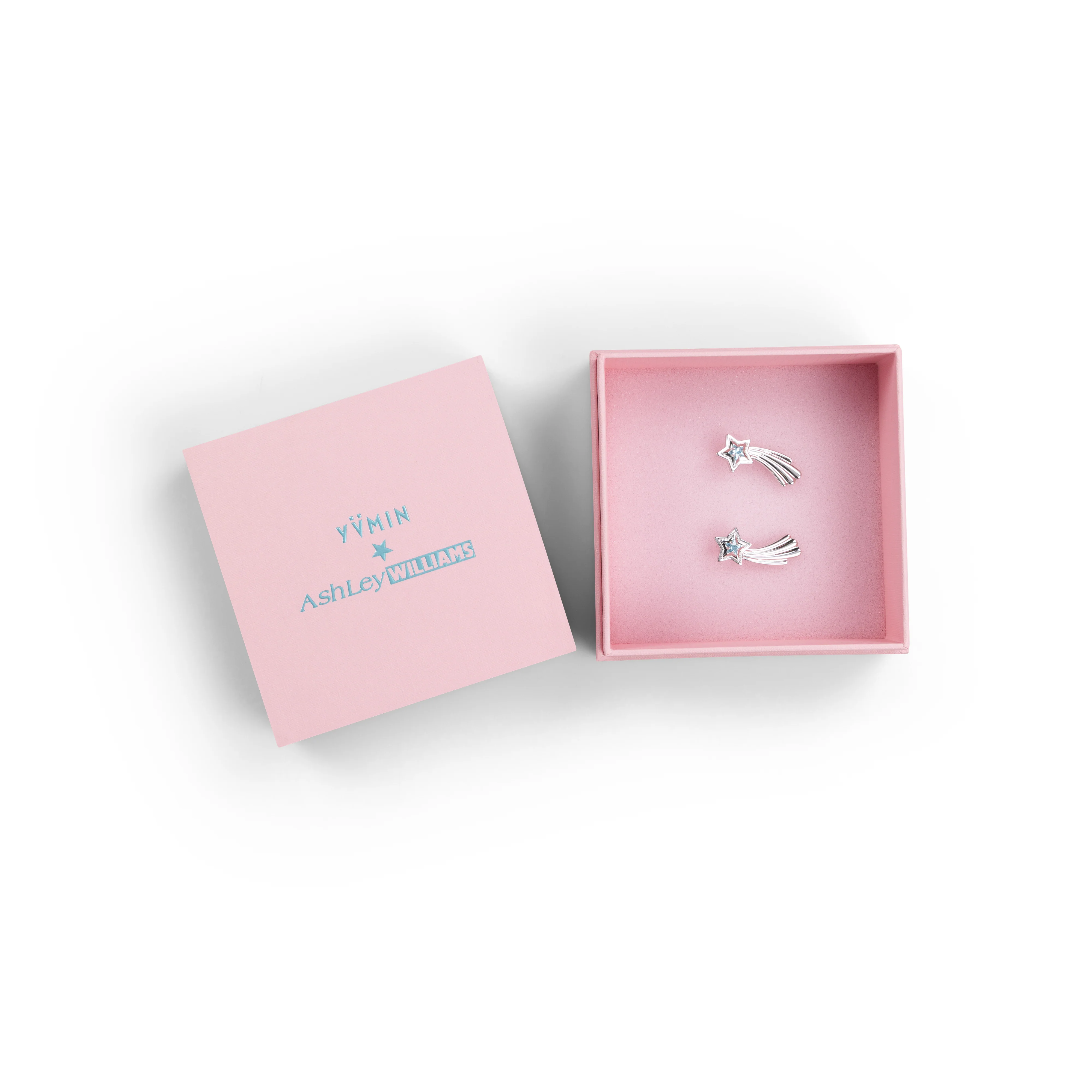 SILVER ASHLEY WILLIAMS X YVMIN STAR STUD EARRINGS - Image 3