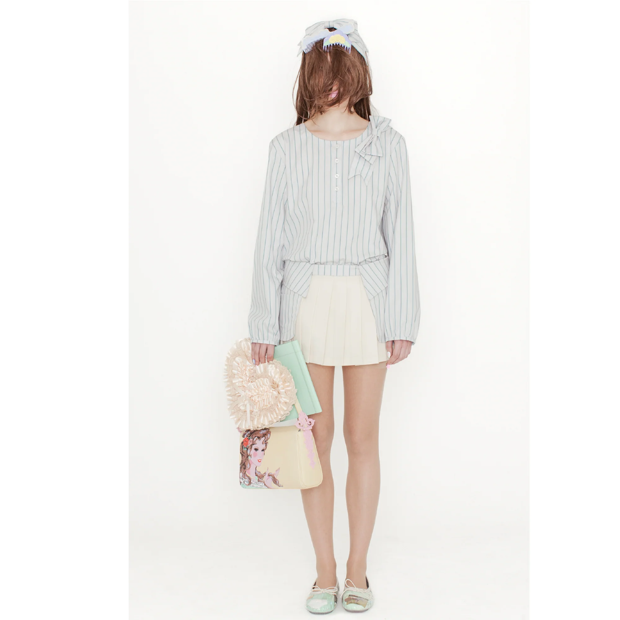 STRIPE COLLAR MINI SKORT - Image 2