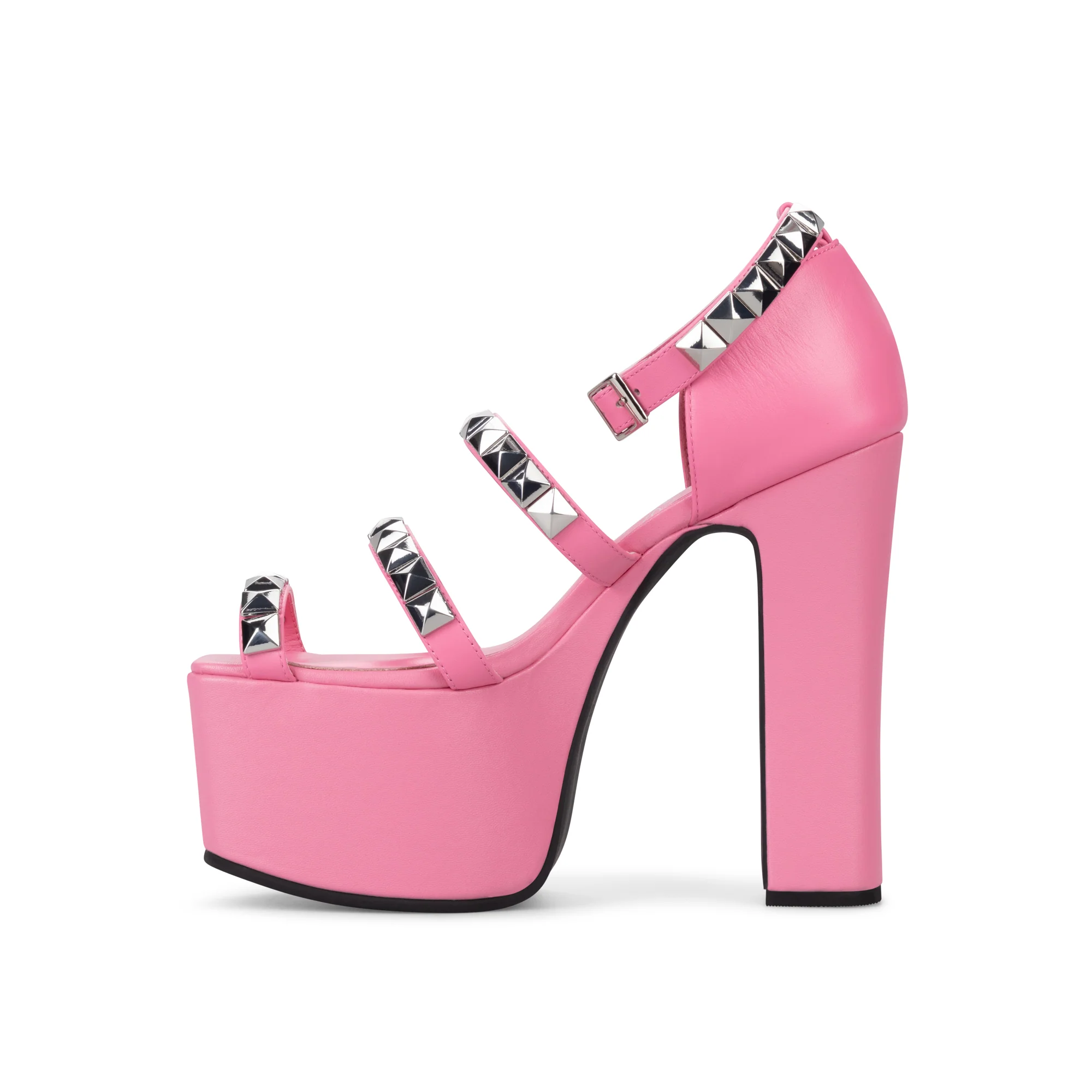 PINK STUDDED IRIS HEELS - Image 5