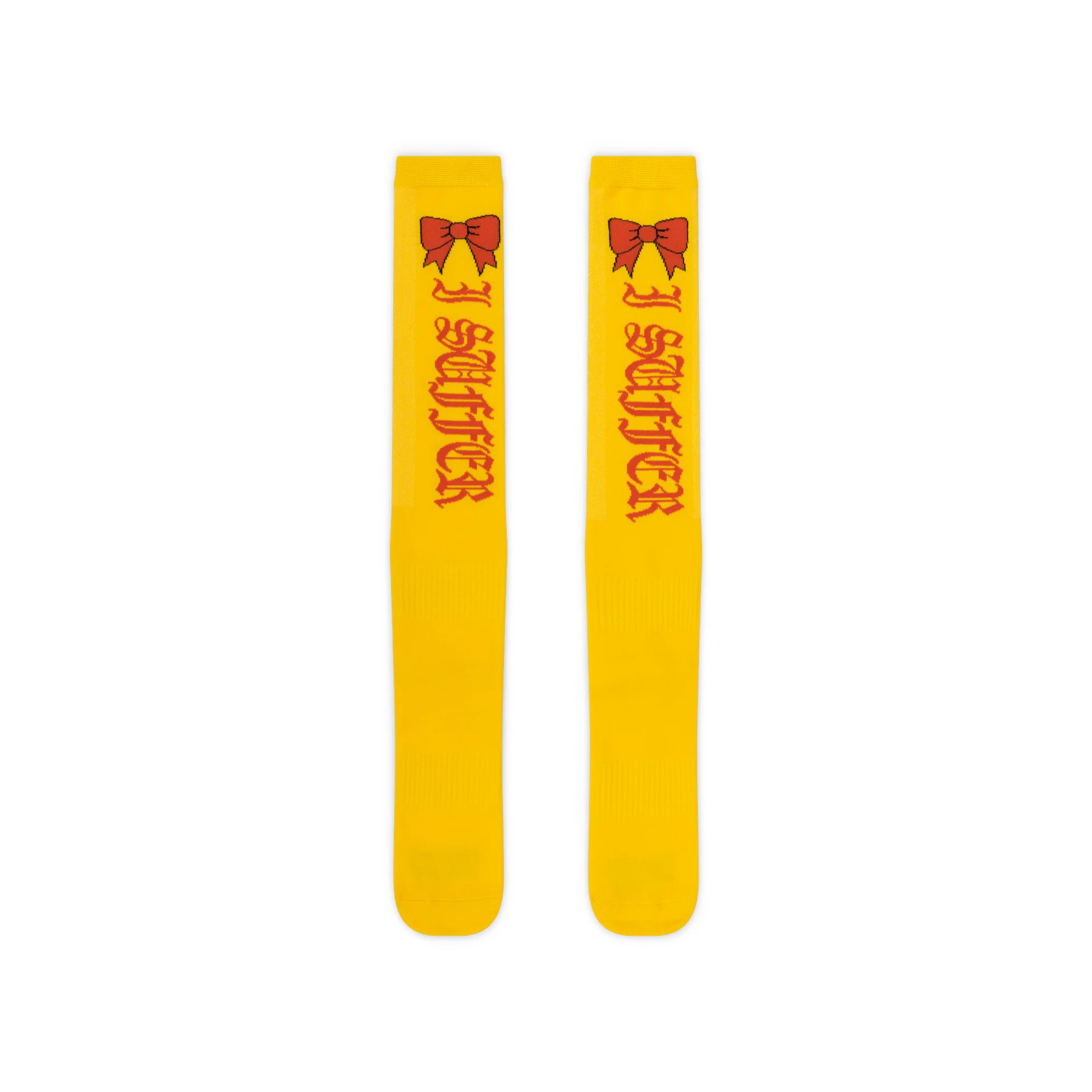 YELLOW SUFFER BOW KNEE SOCKS - Image 3