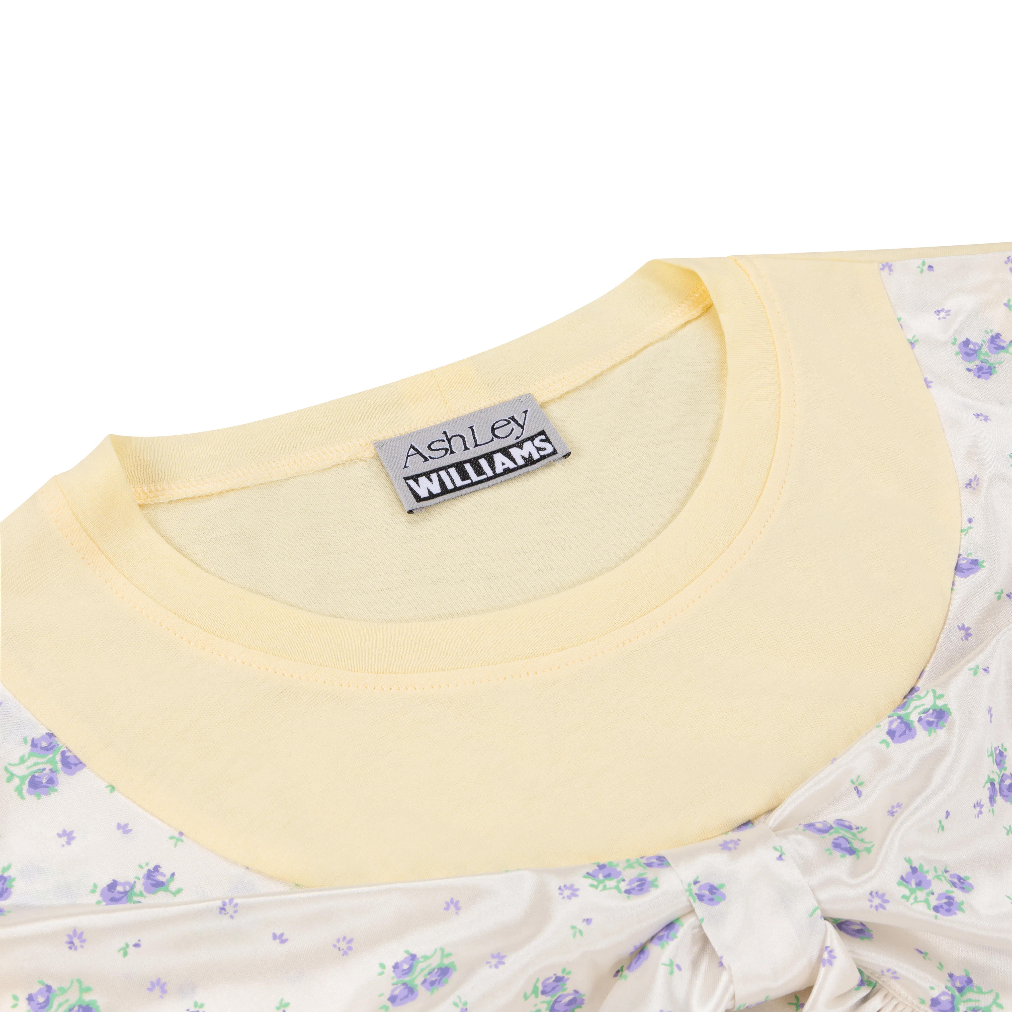 CREAM & FLORAL T-SHIRT GOWN - Image 3