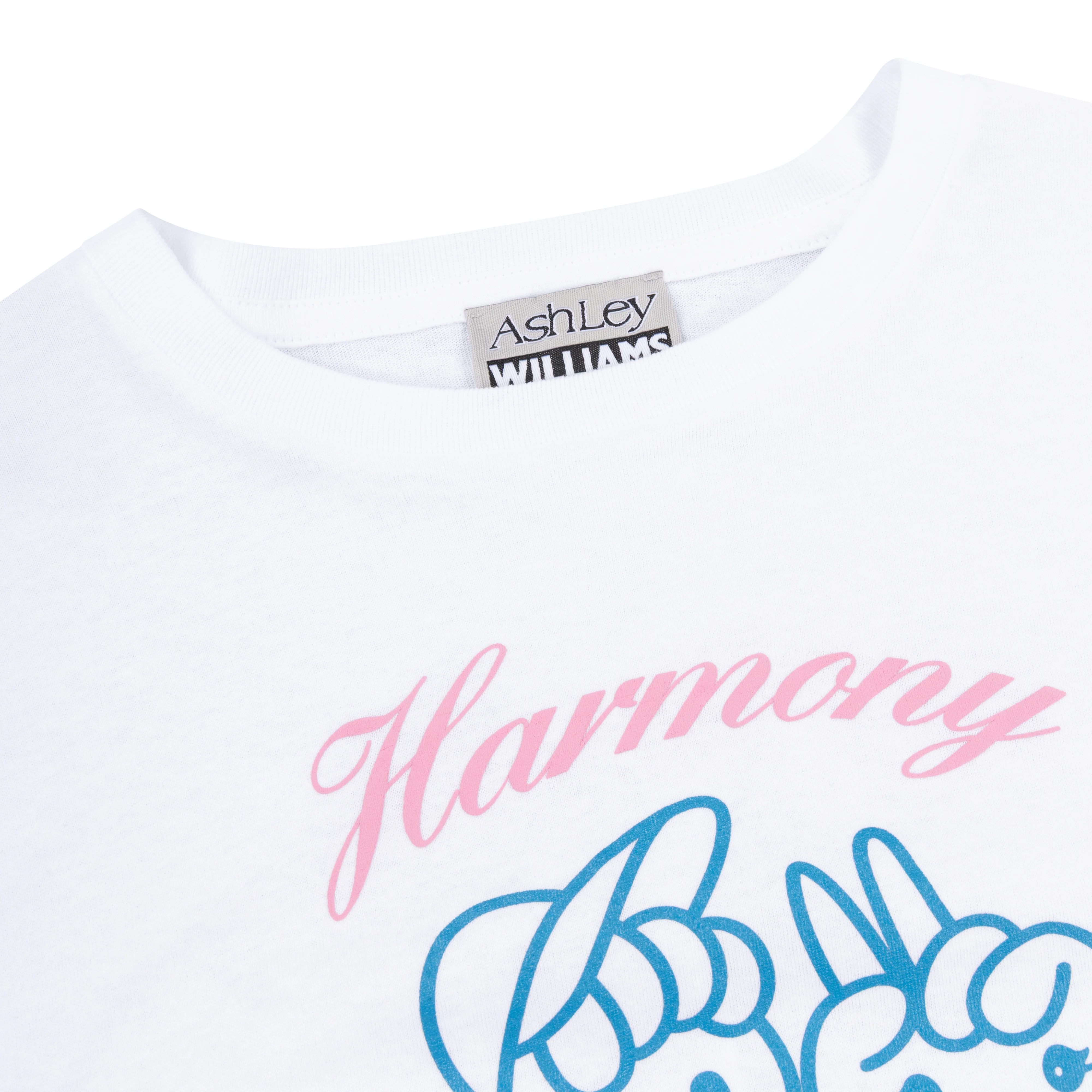 CROPPED T-SHIRT / HARMONY & PEACE - WHITE - Image 4